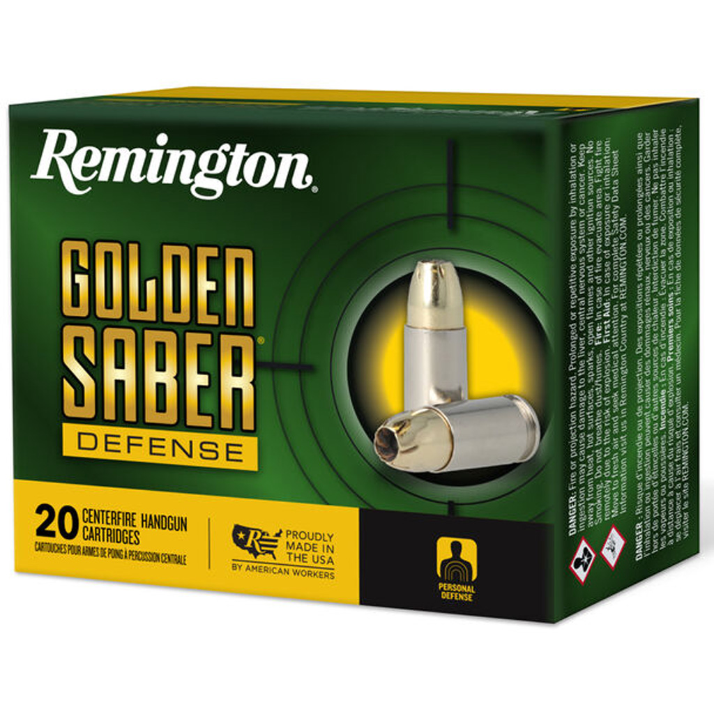047700660400 Remington Golden Saber Bonded Handgun Ammo 10mm 180 Gr. Bjhpb 20 Rd.