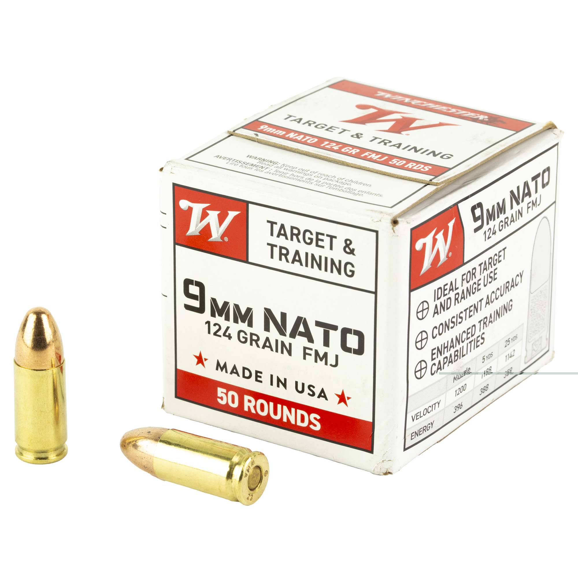 020892232617 Win Usa 9mm Nato 124gr Fmj 50/1000