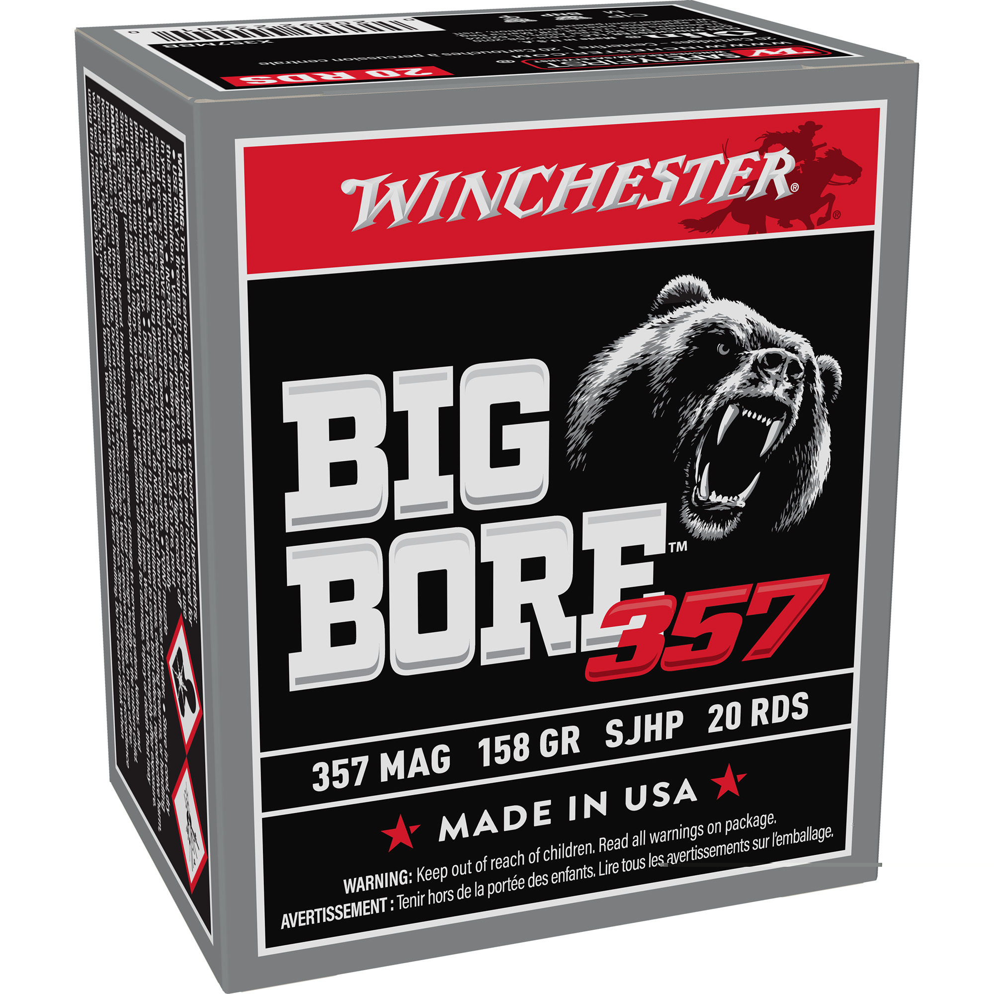 020892233010 Win Big Bore 357 Mag 158gr 20/200