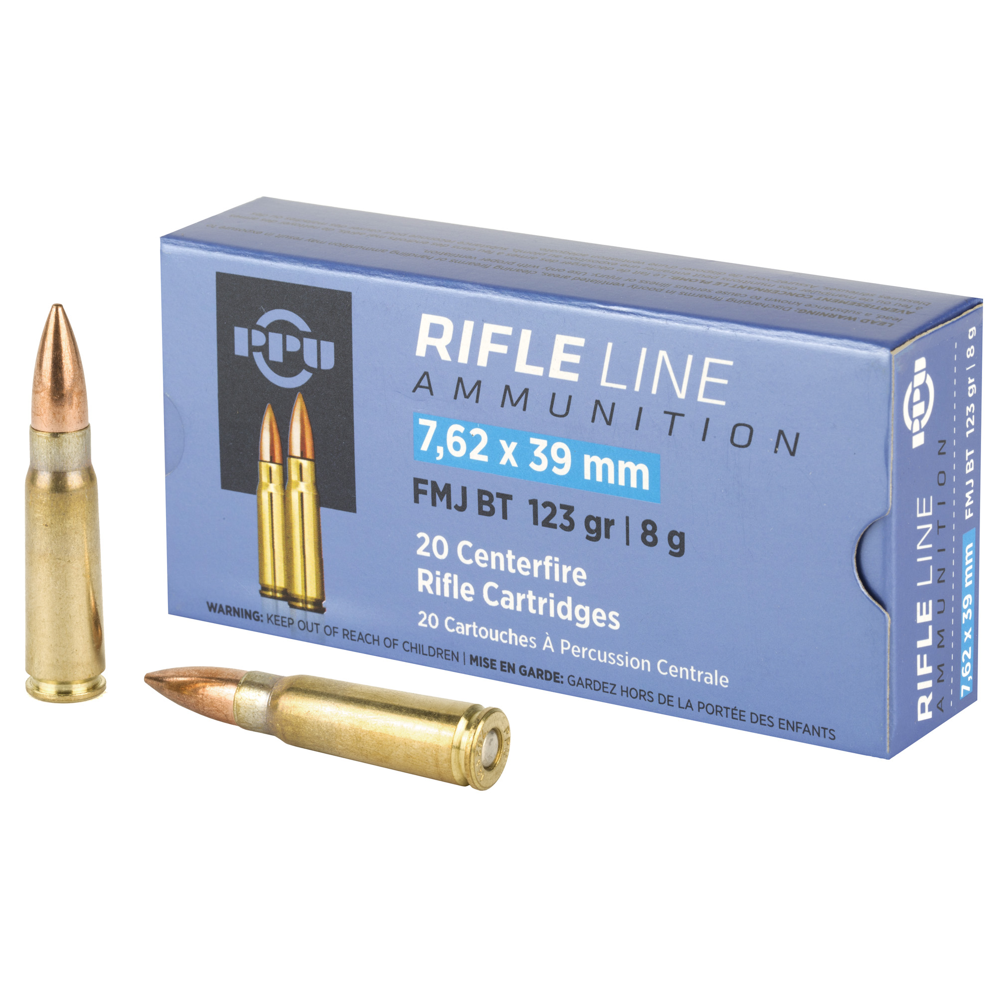8605003812838 Ppu 7.62x39 Fmj 123gr 20/1000