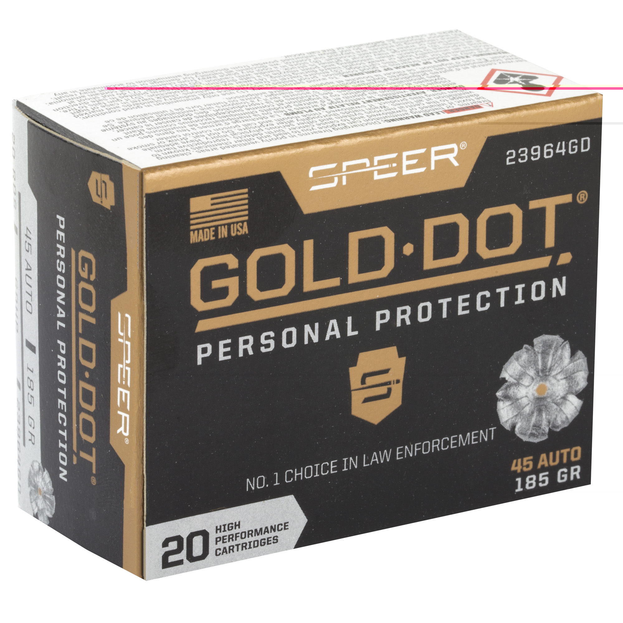Spr Gold Dot 45acp 185gr Hp 20200 Pistol Ammunition at