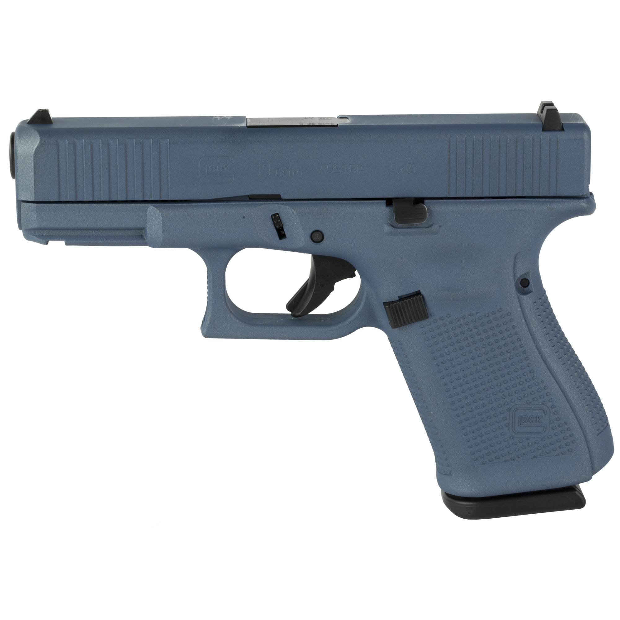810100236052 Glock 19 Gen5 9mm 15rd Blue Titanium