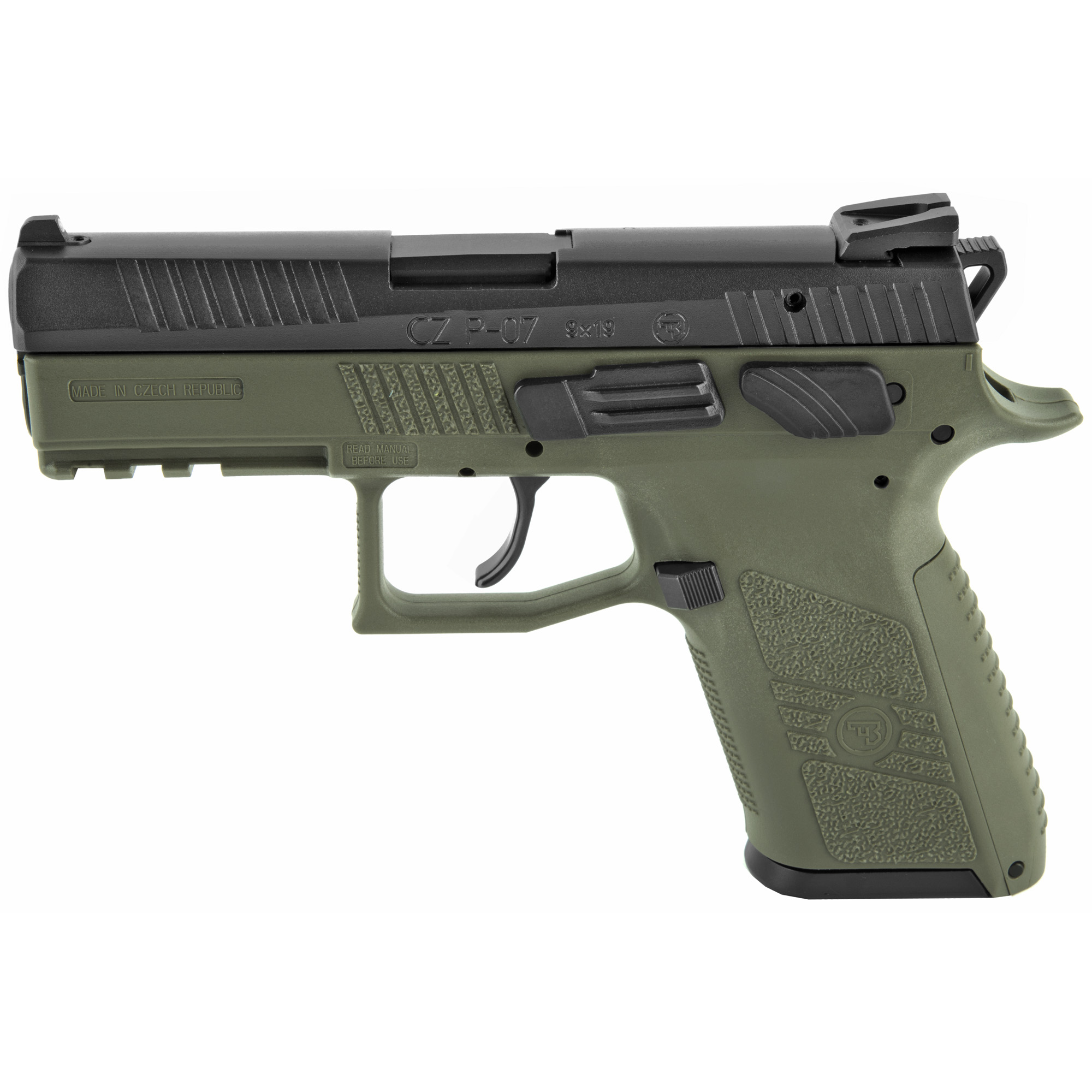 Cz P-07 9mm Od Grn/blk Ns 10rd