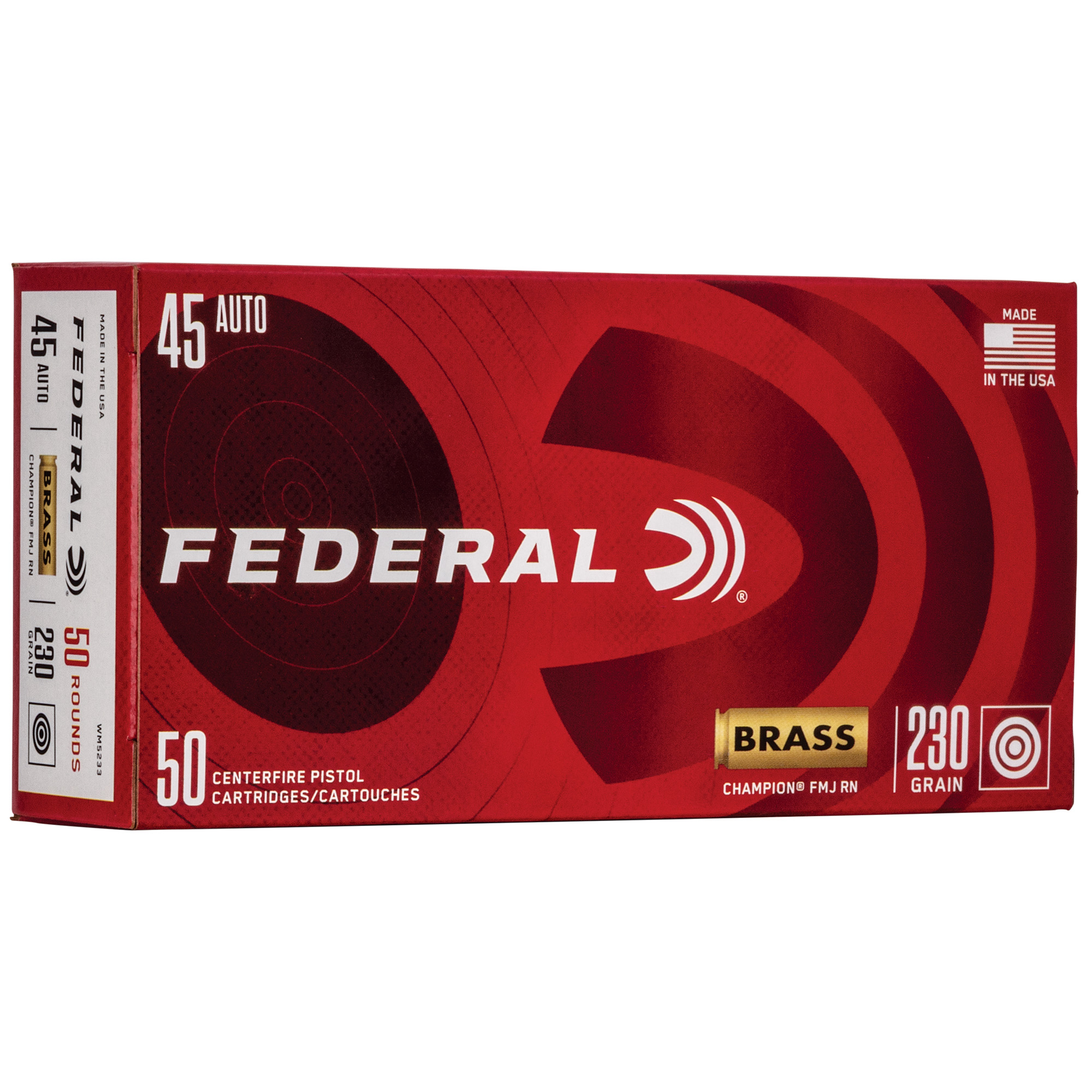 029465062965 Fed Champ 45acp 230gr Fmj Brss 50/1