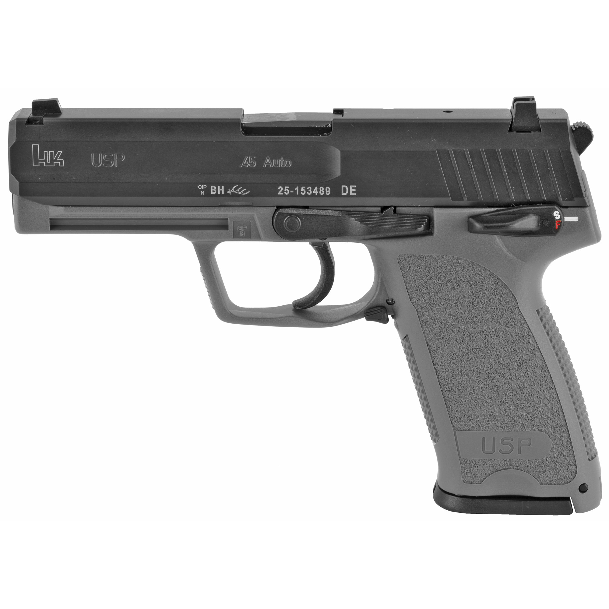 642230256309 Hk Usp 45acp 4.41" Gry V1 Da/sa 10rd