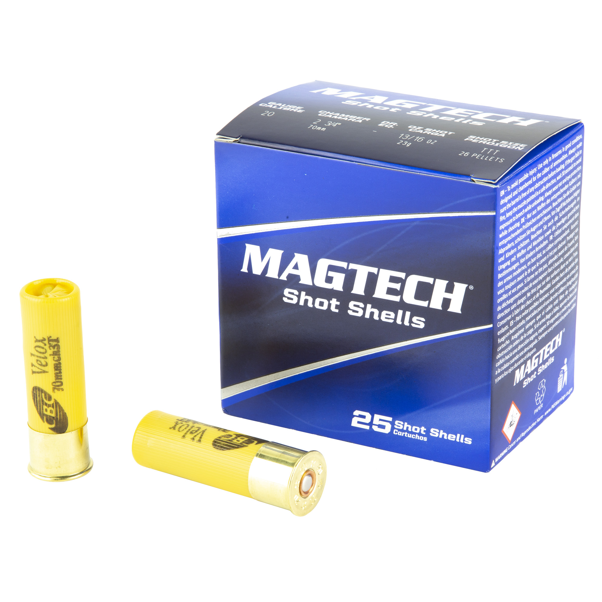 754908284313 Magtech 20ga 2.75" Ttt 25/250