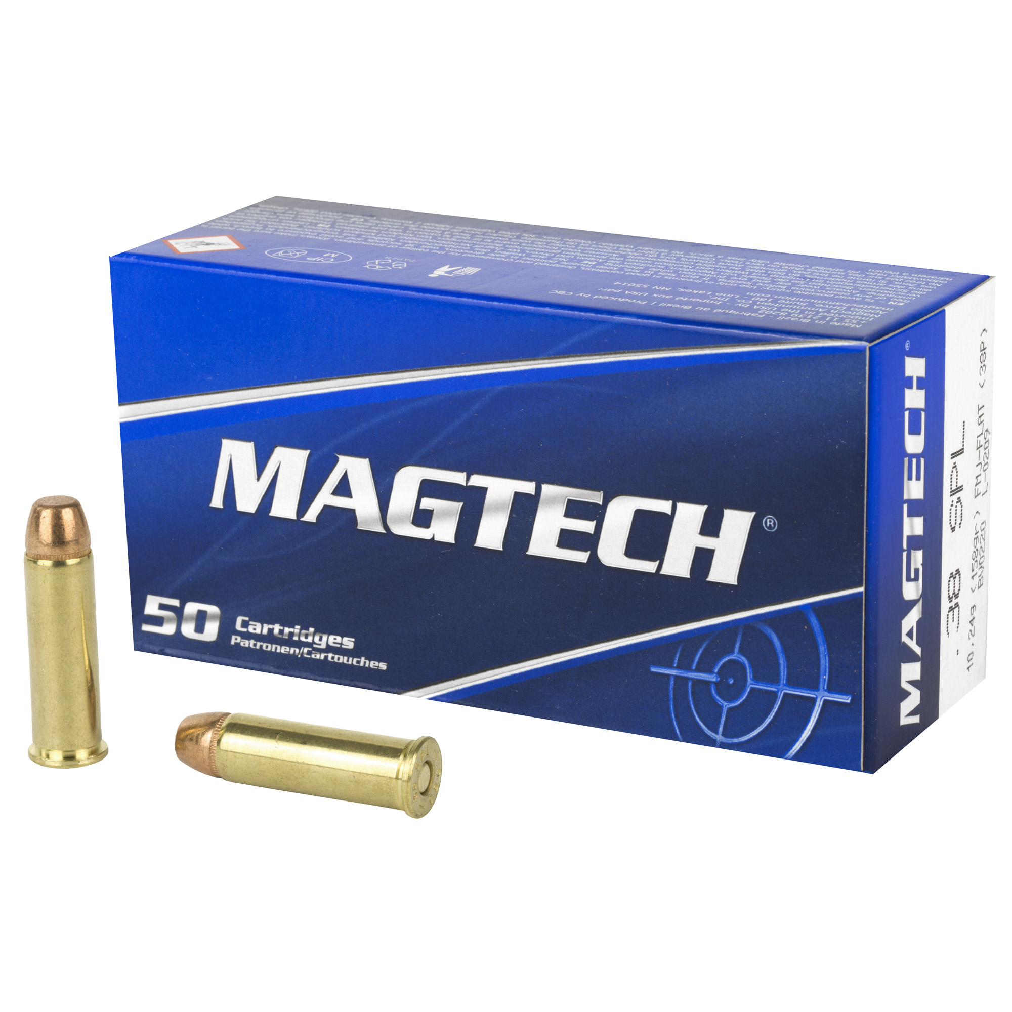 754908170210 Magtech 38spl 158gr Fmj Flat 50/1000