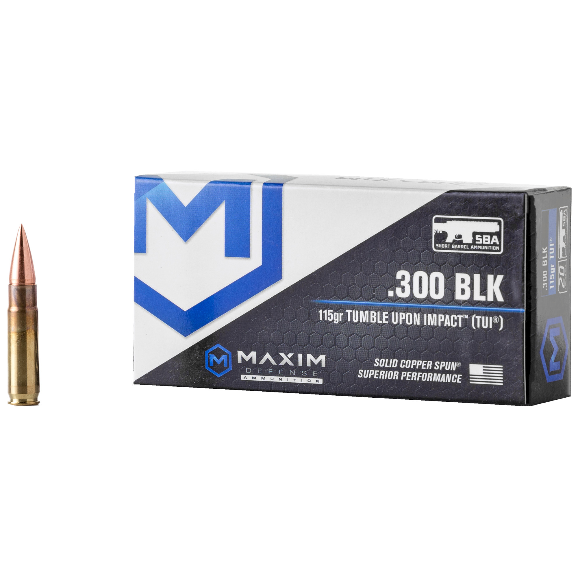 680017490041 Maxim 300blk 115gr Tui Sba 20/500
