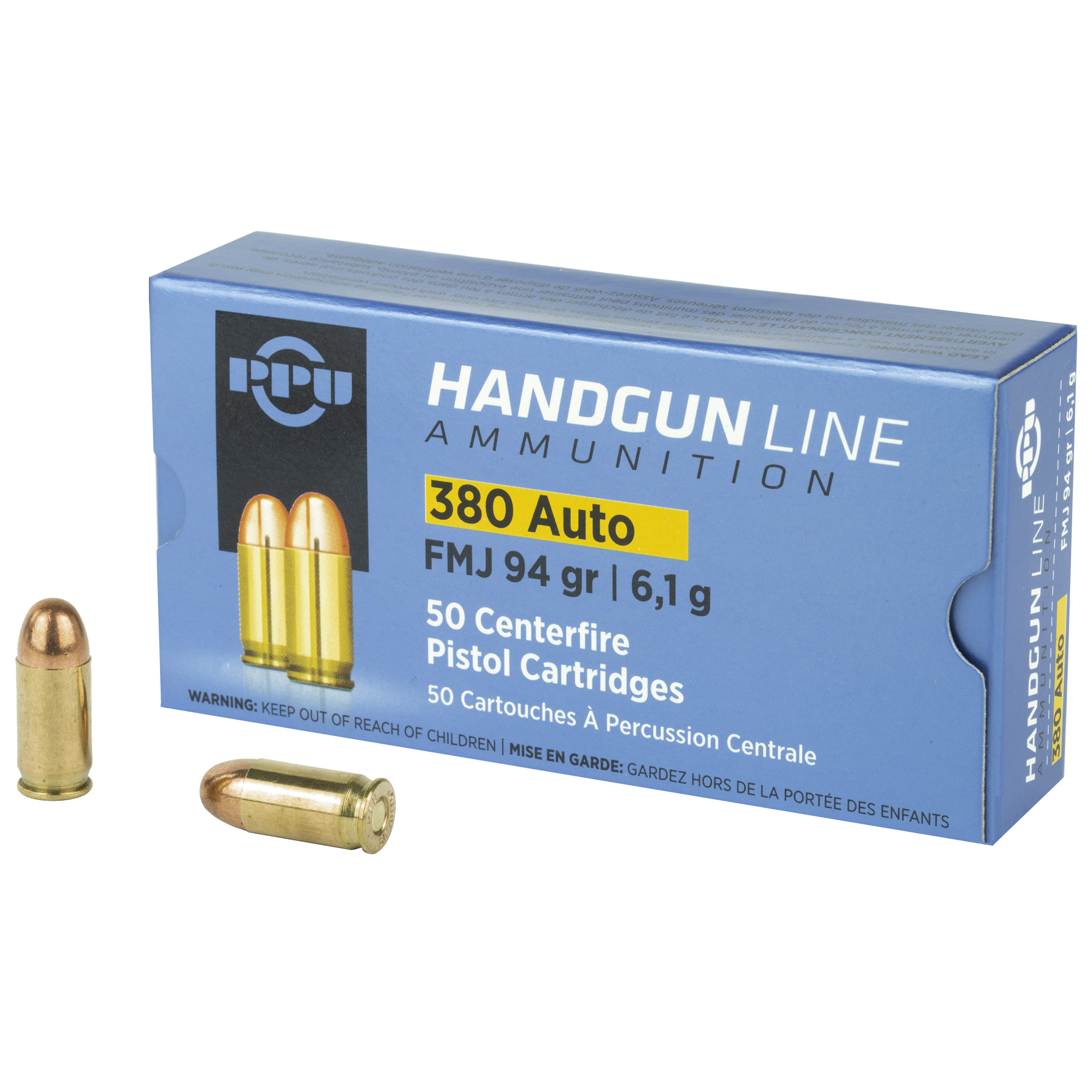 8605003813040 Ppu 380acp Fmj 94gr 50/1000