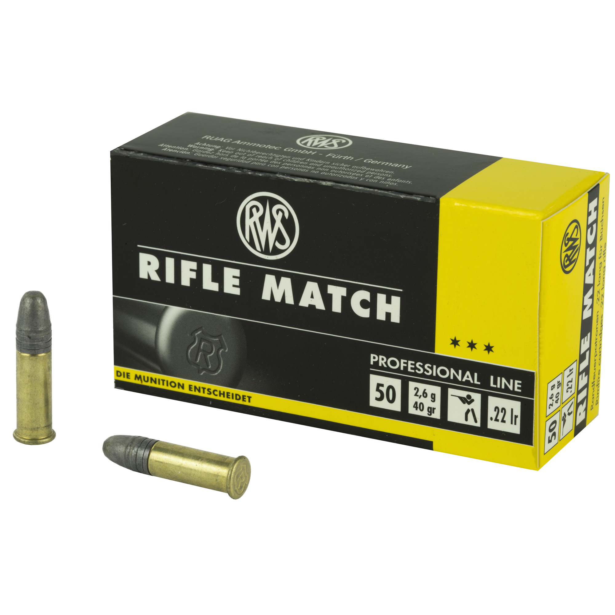 4000294134227 Rws 22lr Rifle Match 40gr 50/5000
