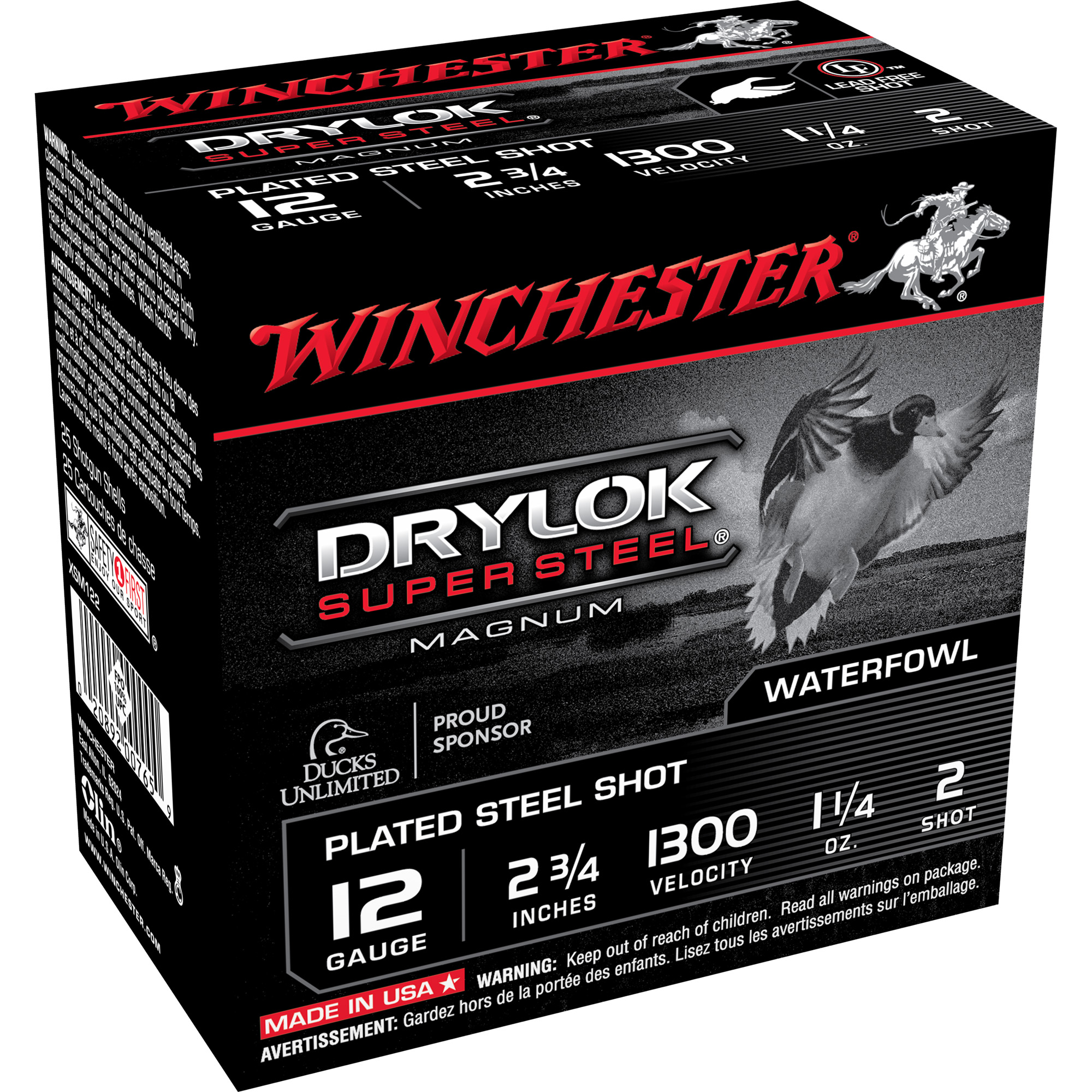 020892007659 Win Drylok Mag 12ga 2.75" #2 25/250