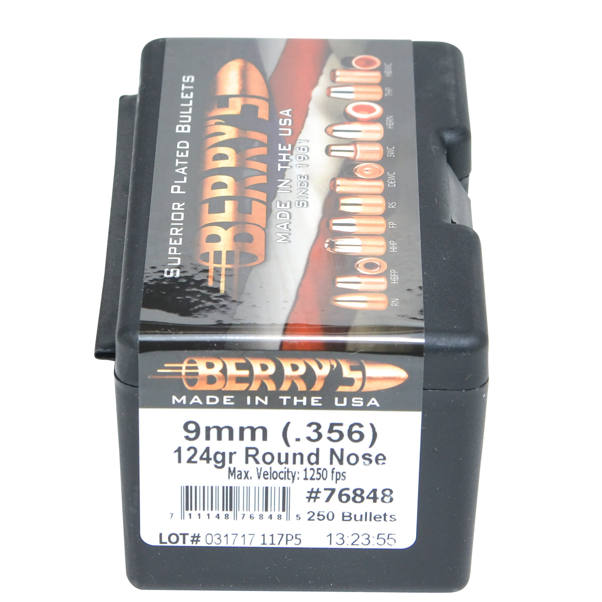 Berrys Superior, 76848 9mm .356 124gr Rn 250 - Other Ammunition at ...