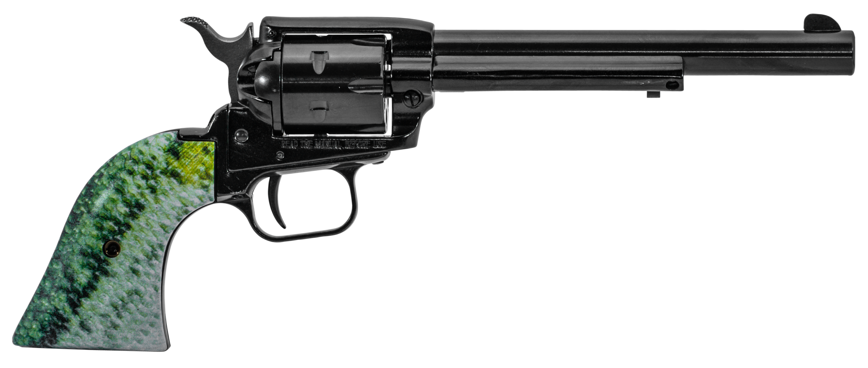 Heritage Mfg Rough Rider, Her Rr22b6fish1 22lr 6.5 Bk Lg Mouth Scl Grp