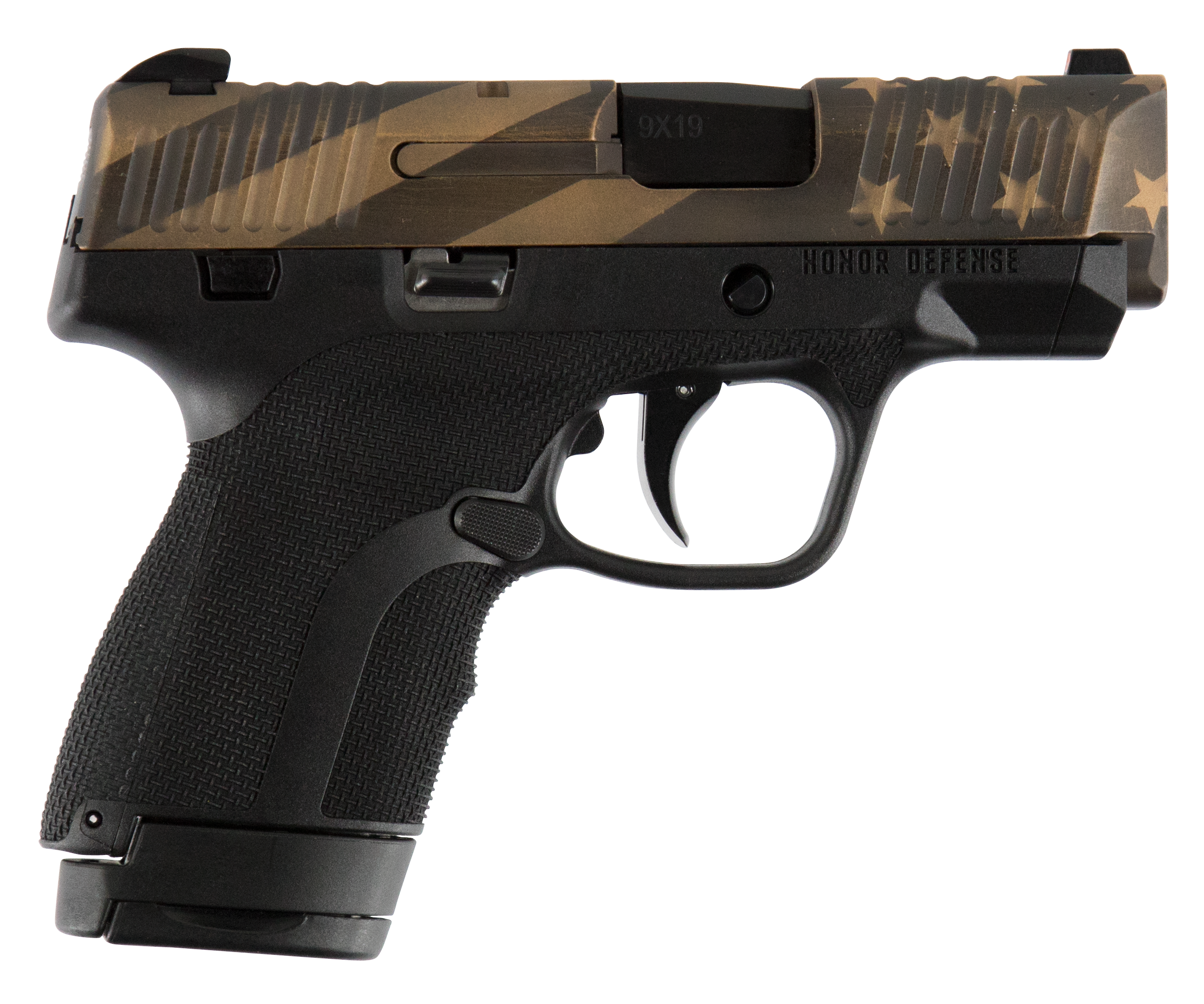 Honor Defense Honor Guard, Hd Hg9scflgblk Subcompact 9mm Flag Black Grip