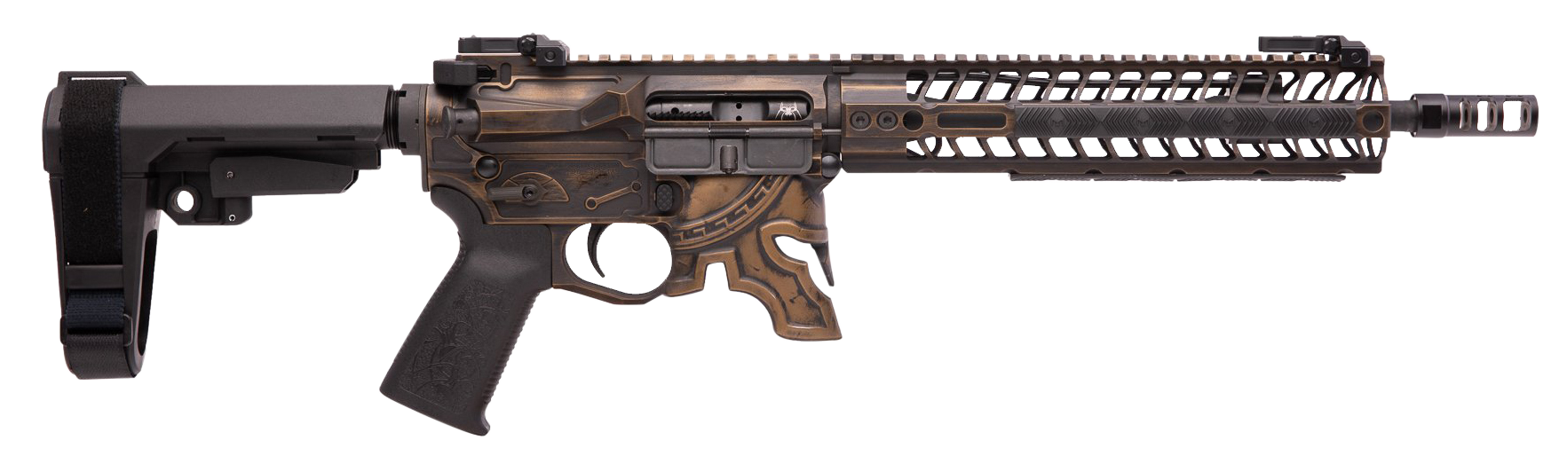 Spikes Rare Breed Spartan, Spike Stp5610-m1r     Spartan Pstl 556 11.5" Mlok