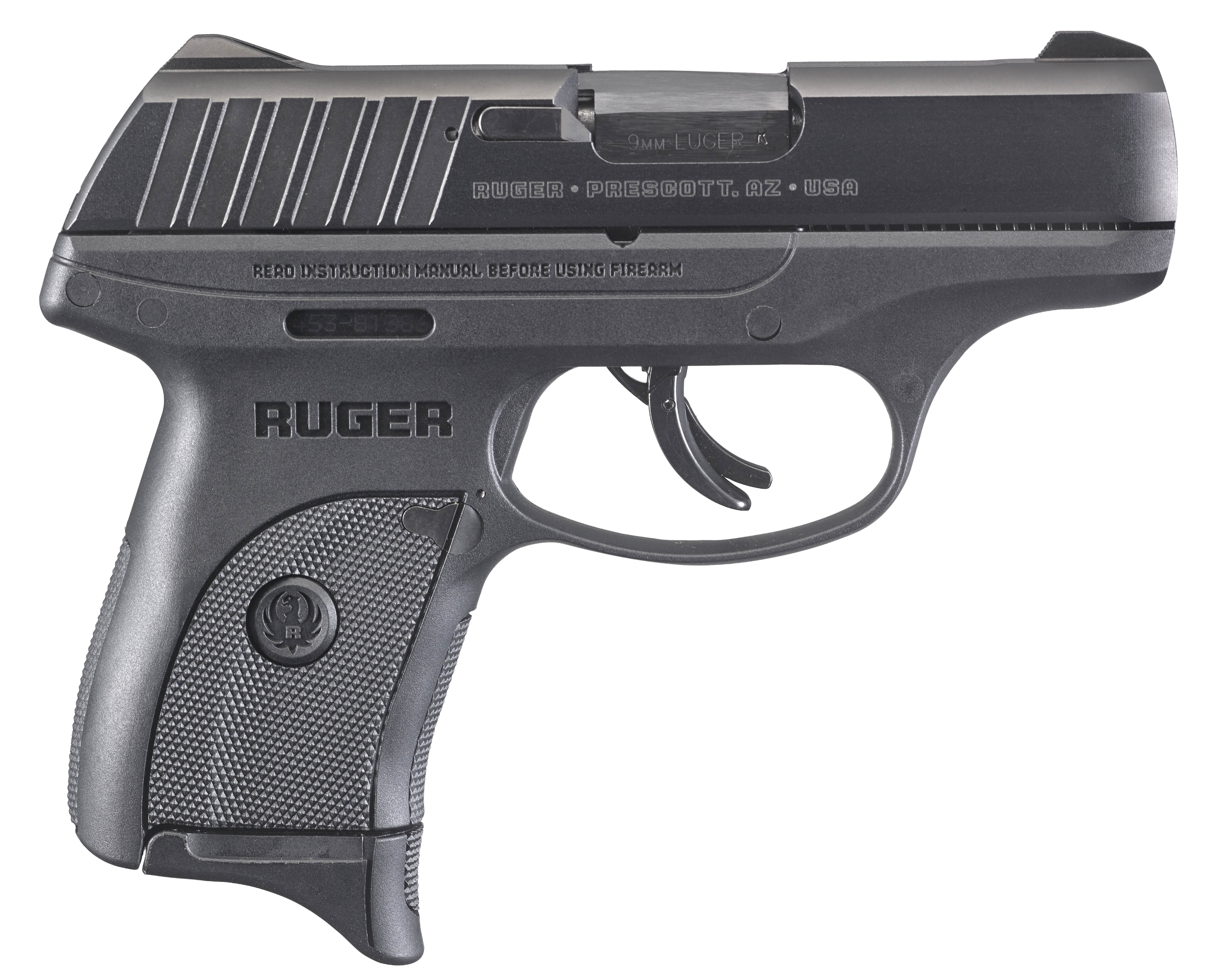 736676032907 Ruger Ec9s, Rug 3290 Ec9s 9mm 3.12 7rd Sav Ss/blk