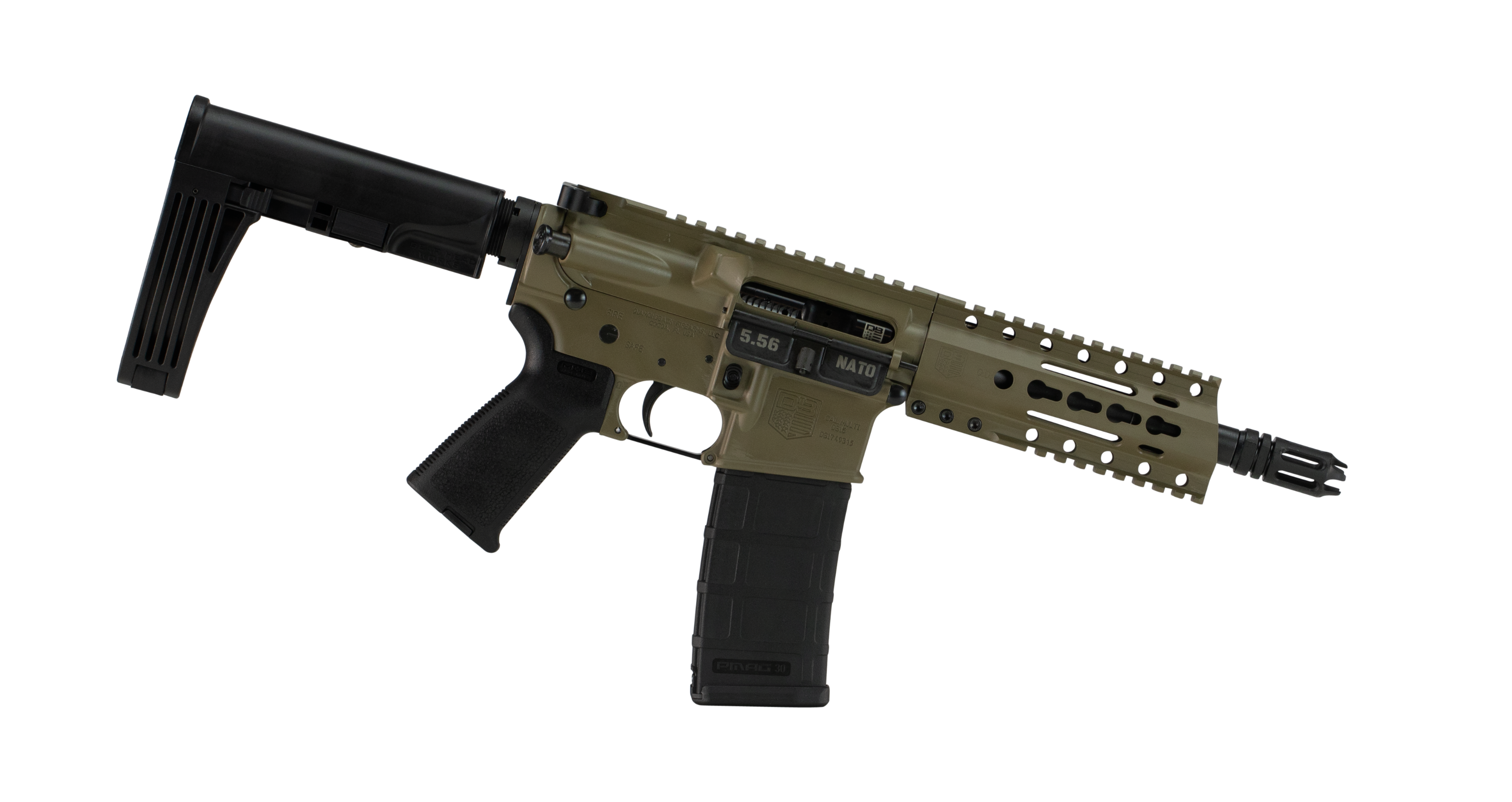 815875015222 Diamondback Db15, Dia Db15pfde7th 223 7in Pstl Fde