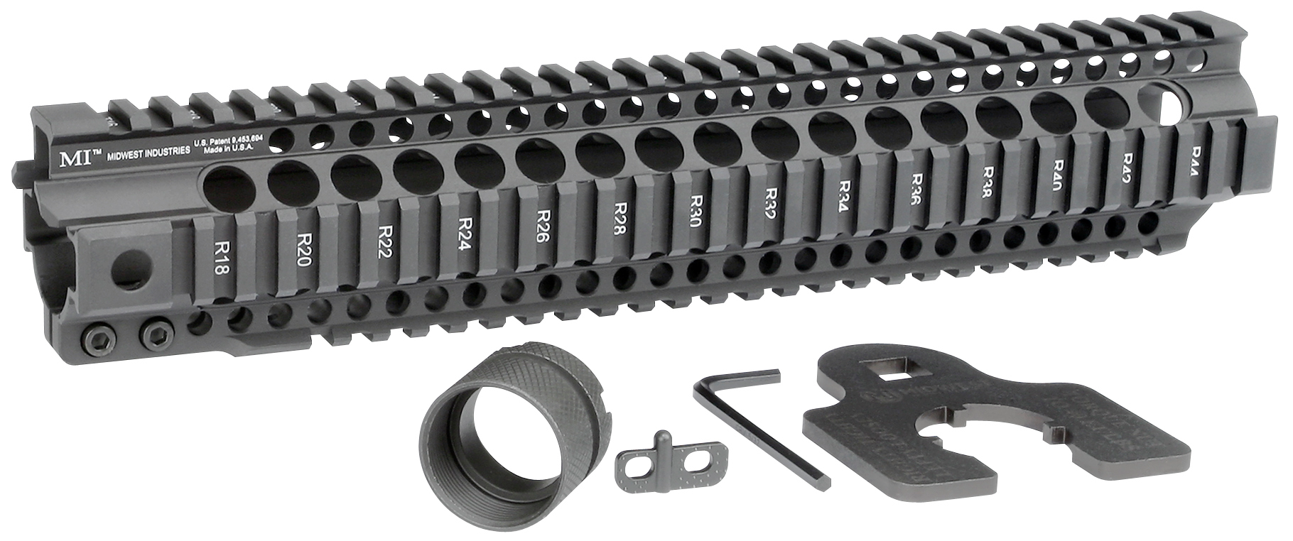 Midwest Industries Inc Tseries, Micrt12.625 Quad Rail Handguard 12.6