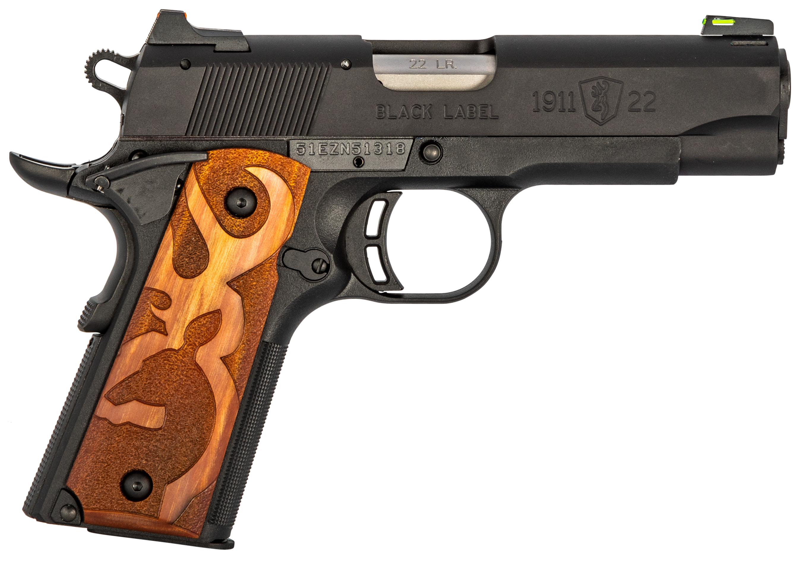 023614739661 Browning 1911-22, Brn 051-872490 Bkmk 22 Blklbl 1911 35/8 Logo