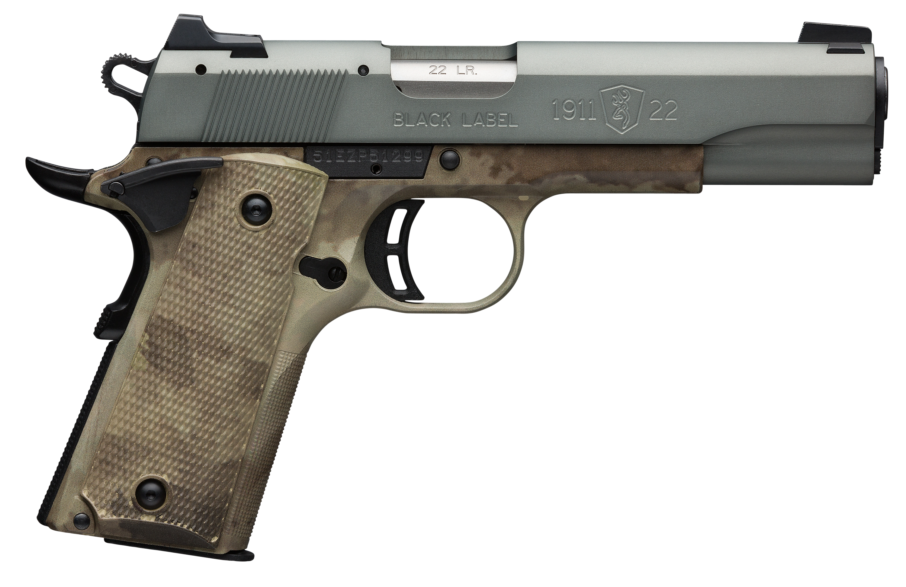 023614739685 Browning 1911-22, Brn 051-874490 1911 22 Blklbl  3d  35/8    Spd Gry
