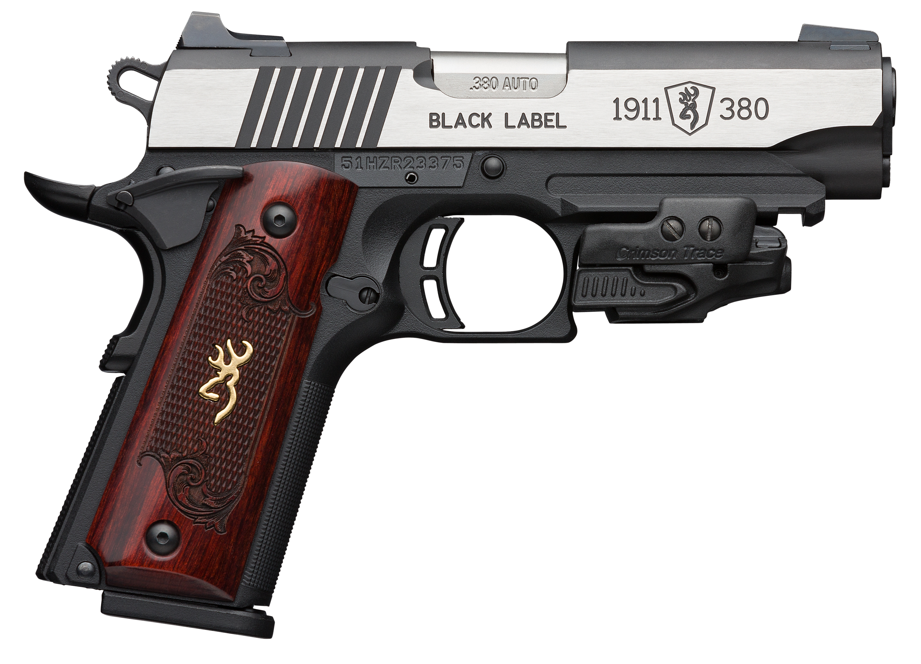 023614739562 Browning 1911-380, Brn 051953492 1911 Blklbl 3d Ct 380 3.63 8r Ss