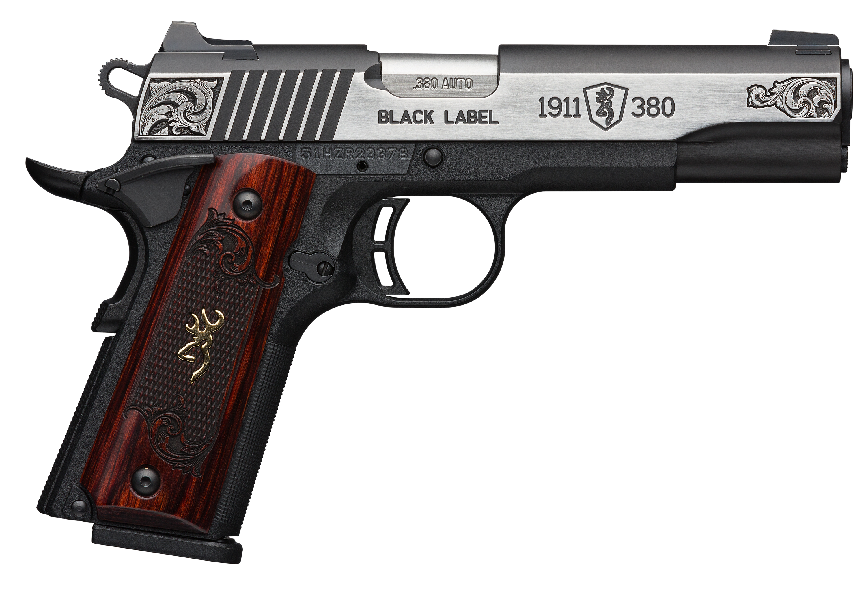 023614739609 Browning 1911-380, Brn 051-957492 1911 380 Blklbl 3d    35/8 Eng Med
