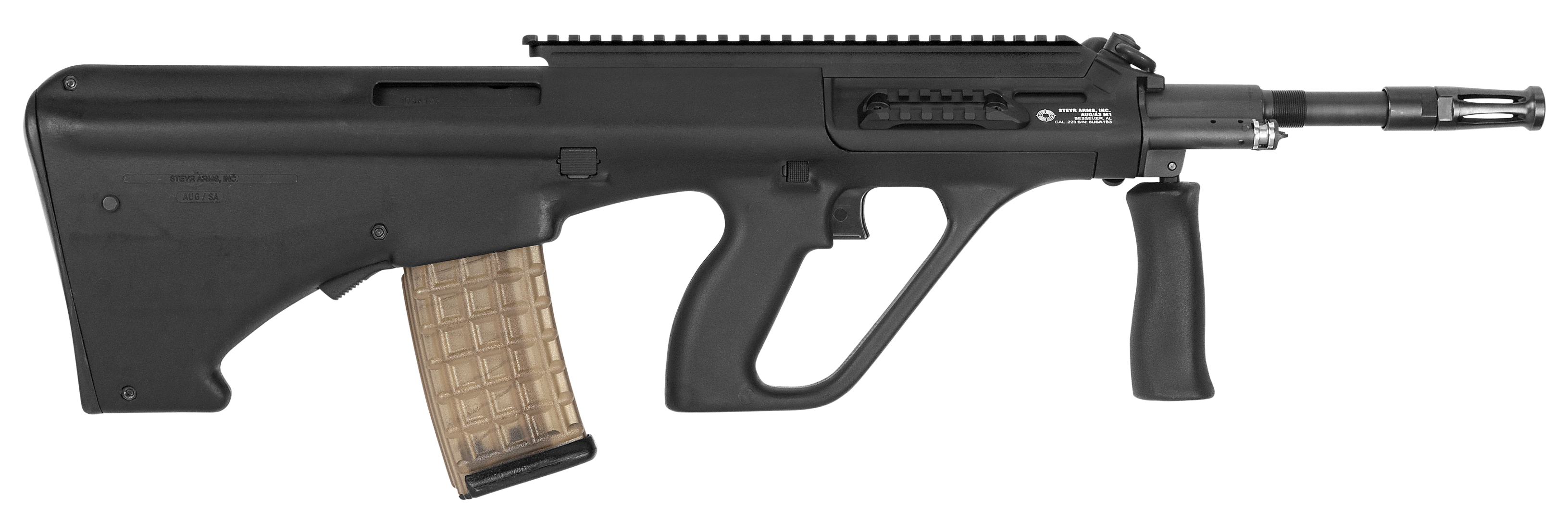 688218738955 Steyr Aug A3, Steyr Augm1blkh2     Auga3 M1 223 Ext Rail Blk