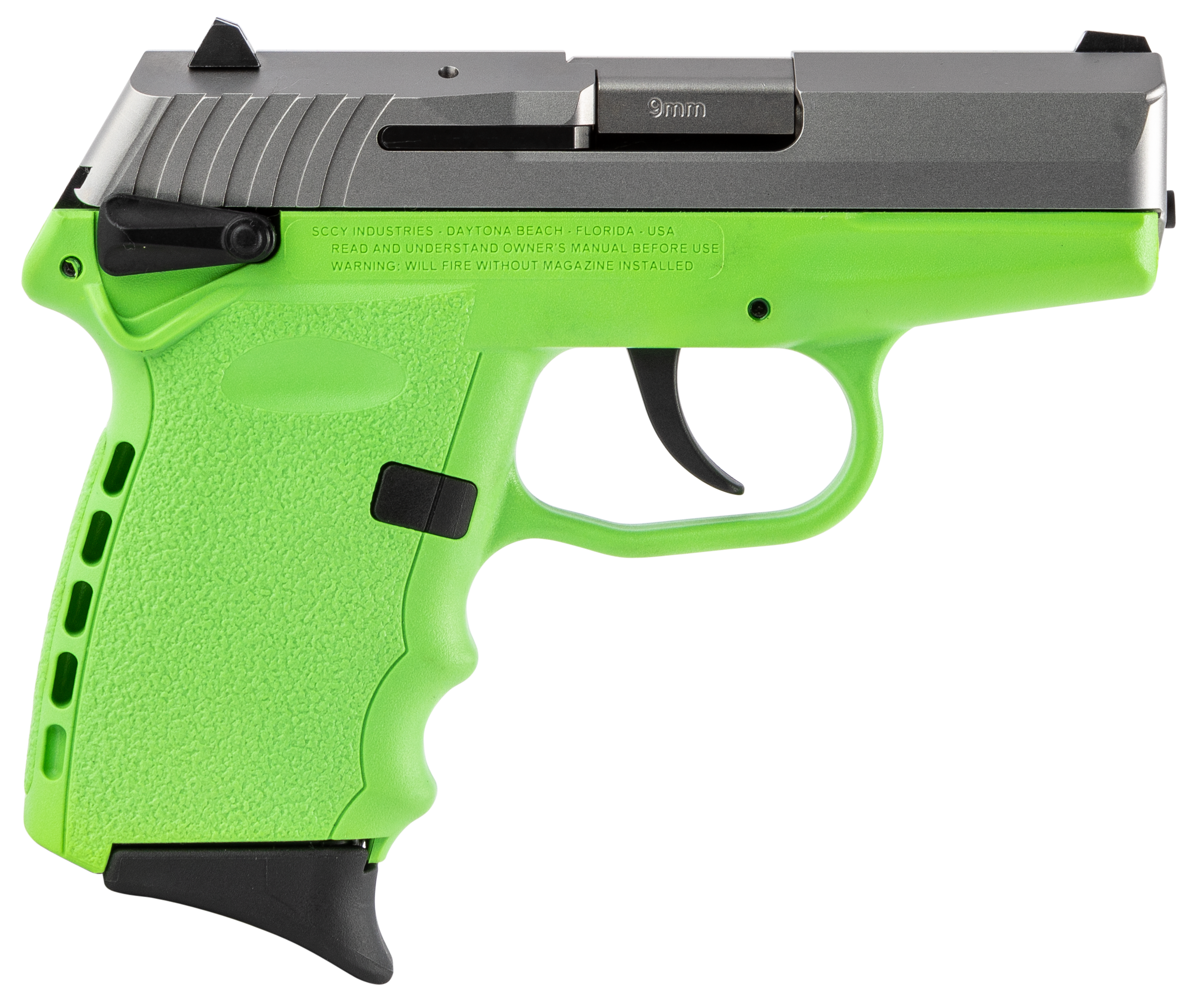 857679003739 Sccy Industries Cpx-1, Sccy Cpx1ttlg    9mm 3.1 Ss Ply   Lime         10r