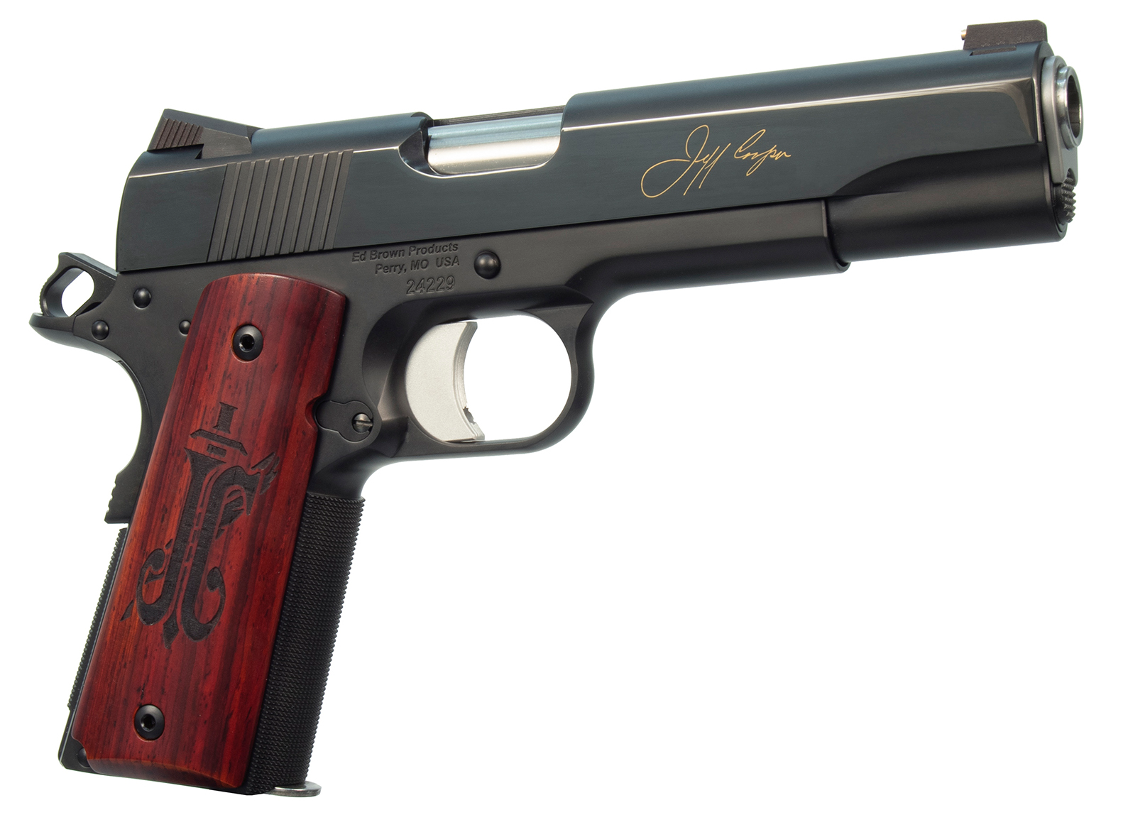 Ed Brown Jeff Cooper Commemorative, Edbrown Jc19-bb-pkg    Jeff Cooper Com 1911 45
