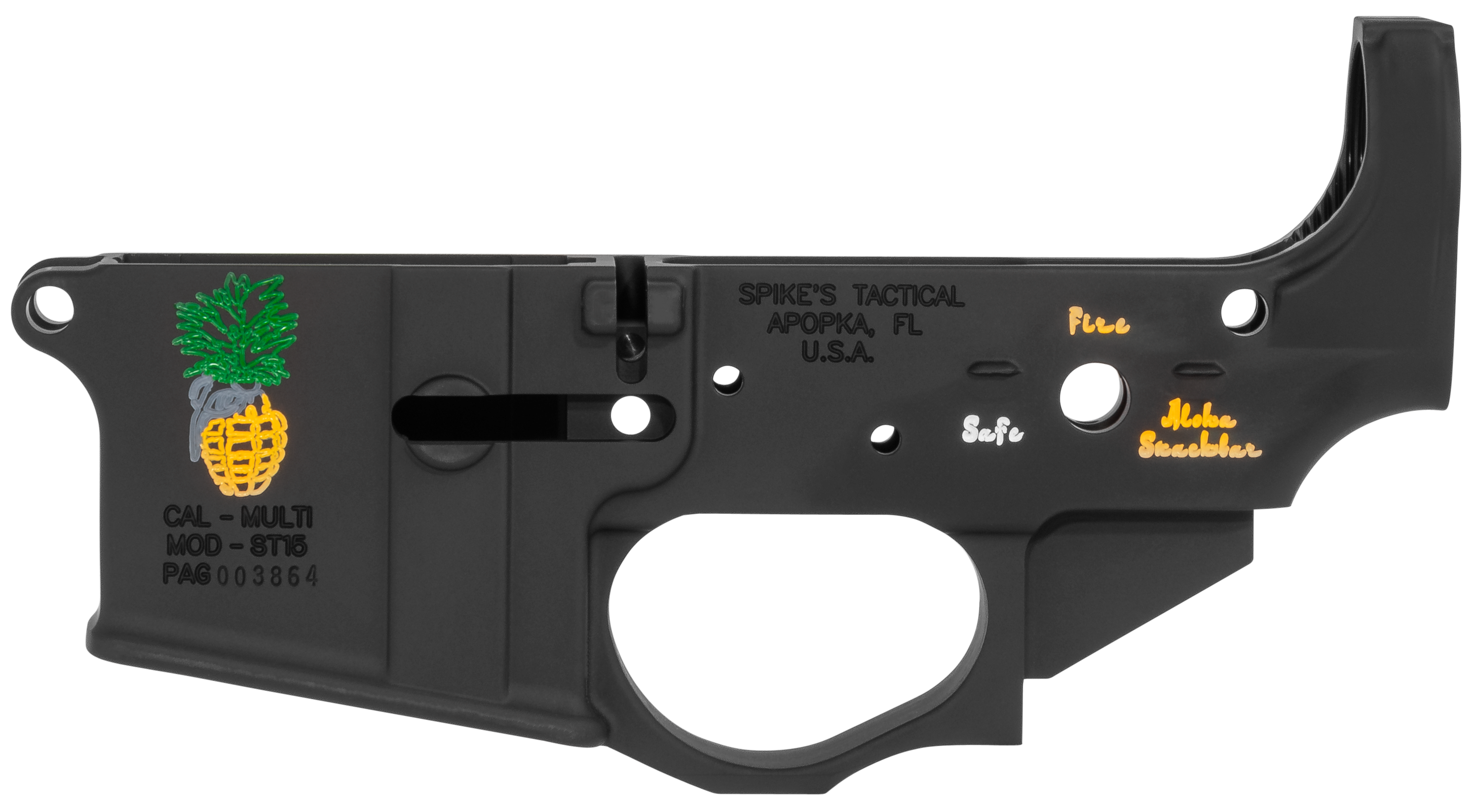 Spikes Pineapple Grenade, Spike Stls032-cfa Lower Rec Strp Pineap Color Fill