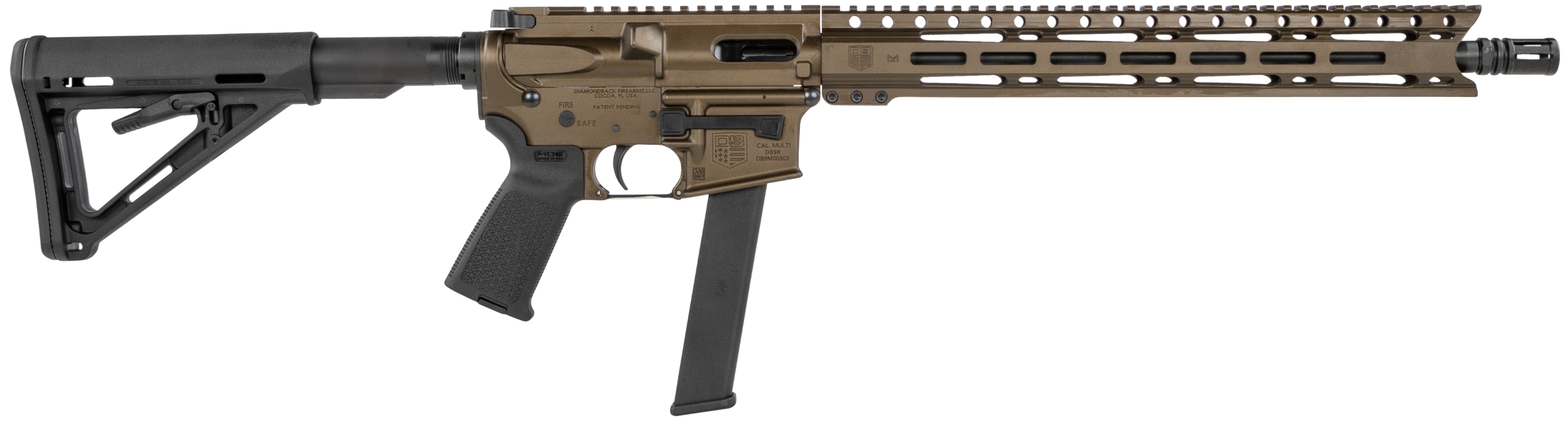815875015864 Diamondback Db9r, Dia Db9rmlmb       9mm   16in   Mlk 15       Mdbrz