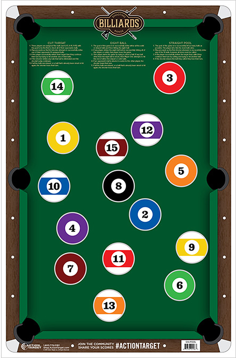 Action Target Inc Entertainment, Gspool100 Billiards 100bx - Shooting ...