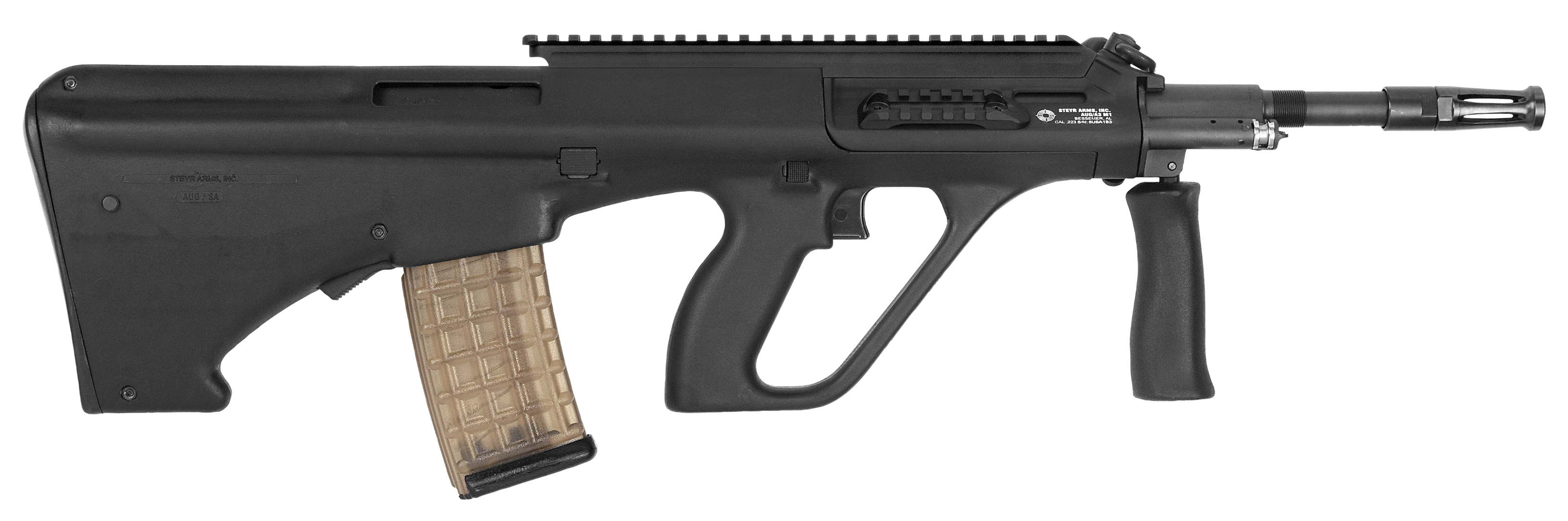 Steyr Aug A3, Steyr Augm1blkext      Auga3m1 Black Ext Rail 223