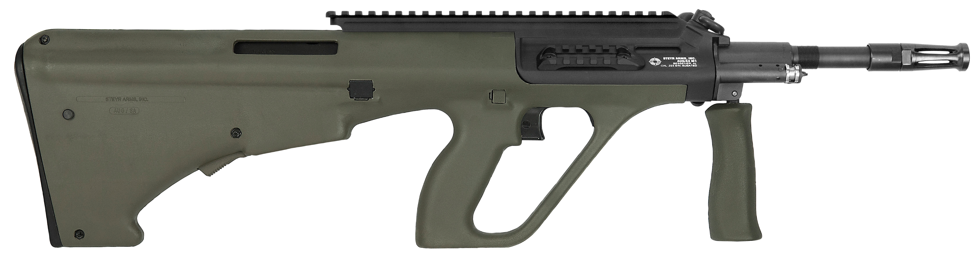 688218739440 Steyr Aug A3, Steyr Augm1grnext      Auga3m1 Green Ext Rail 223
