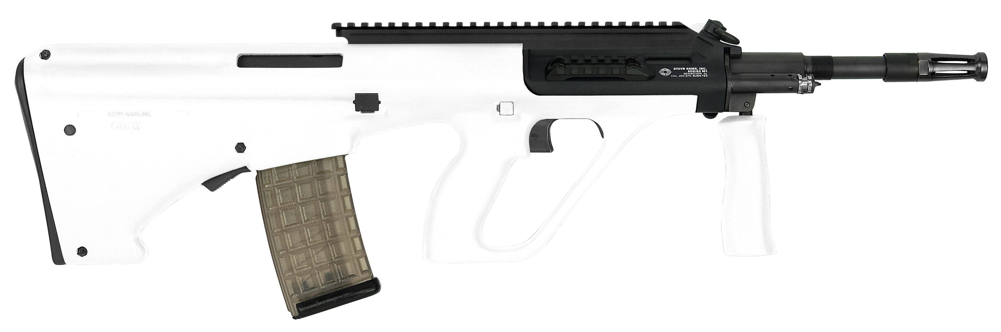 688218739488 Steyr Aug A3, Steyr Augm1whiext      Auga3m1 White Ext Rail 223