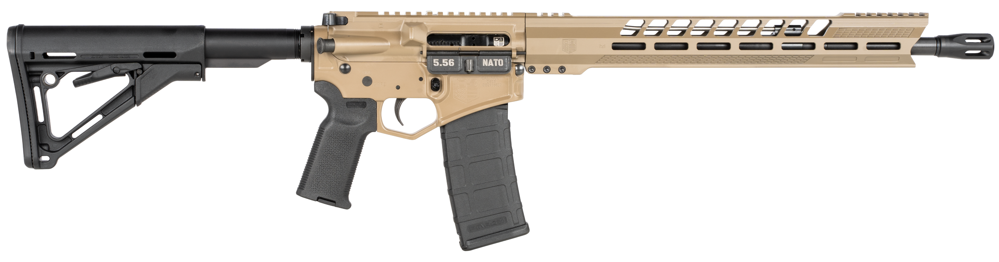 810035751101 Diamondback Db15, Dia Db15bgsfde 5.56 16in Blk/gld 30r Fde