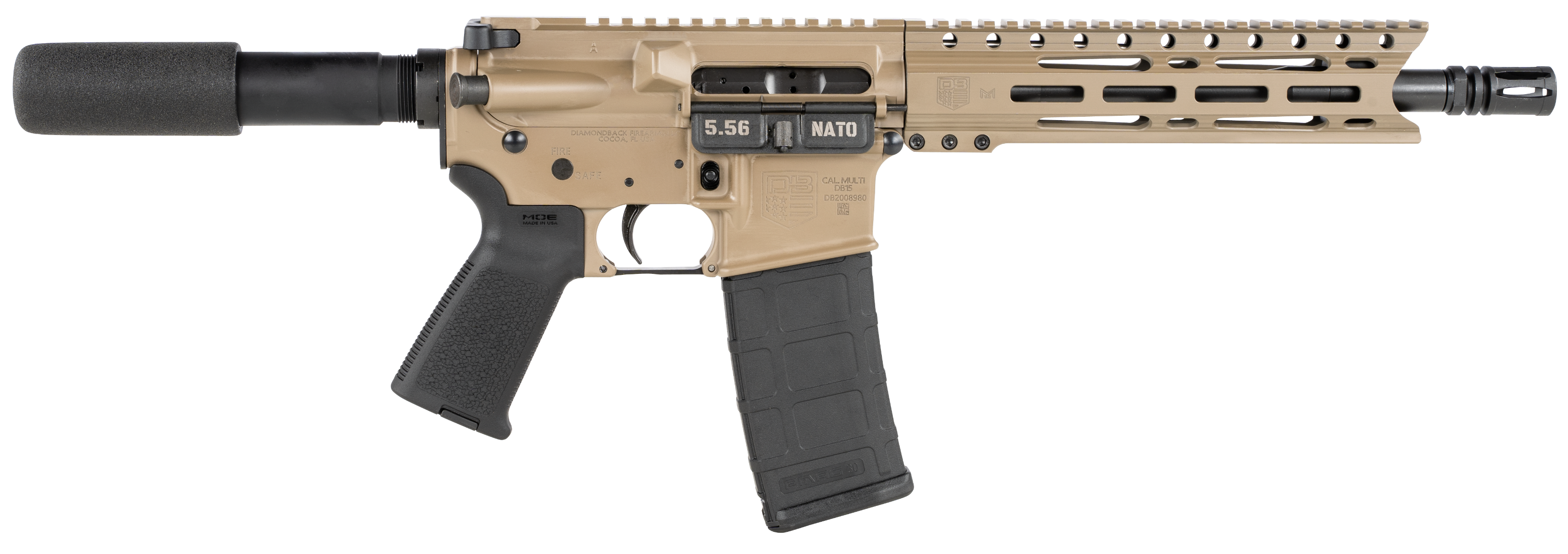 810035751491 Diamondback Db15, Dia Db15pcml10fde  5.56  10in Crbn Pstl 30r    Fde