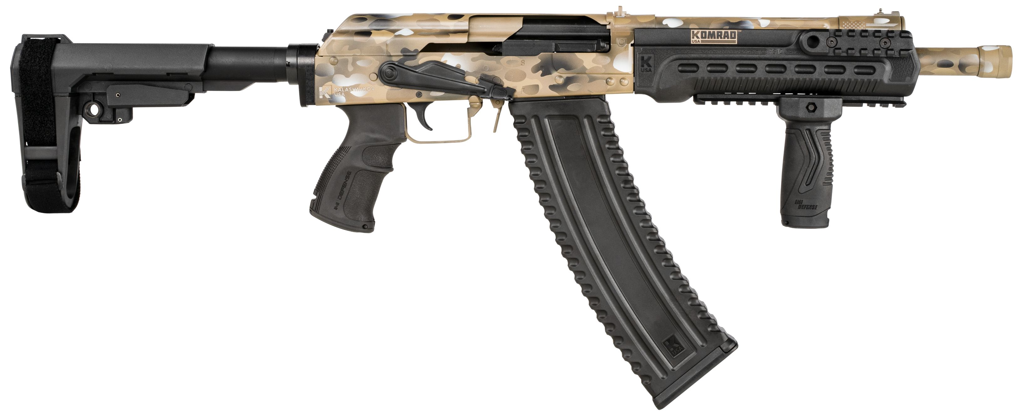 Kalashnikov Usa Komrad, Kusa Komrad-camo   12ga  Sba3 Brace 12.5 Camo