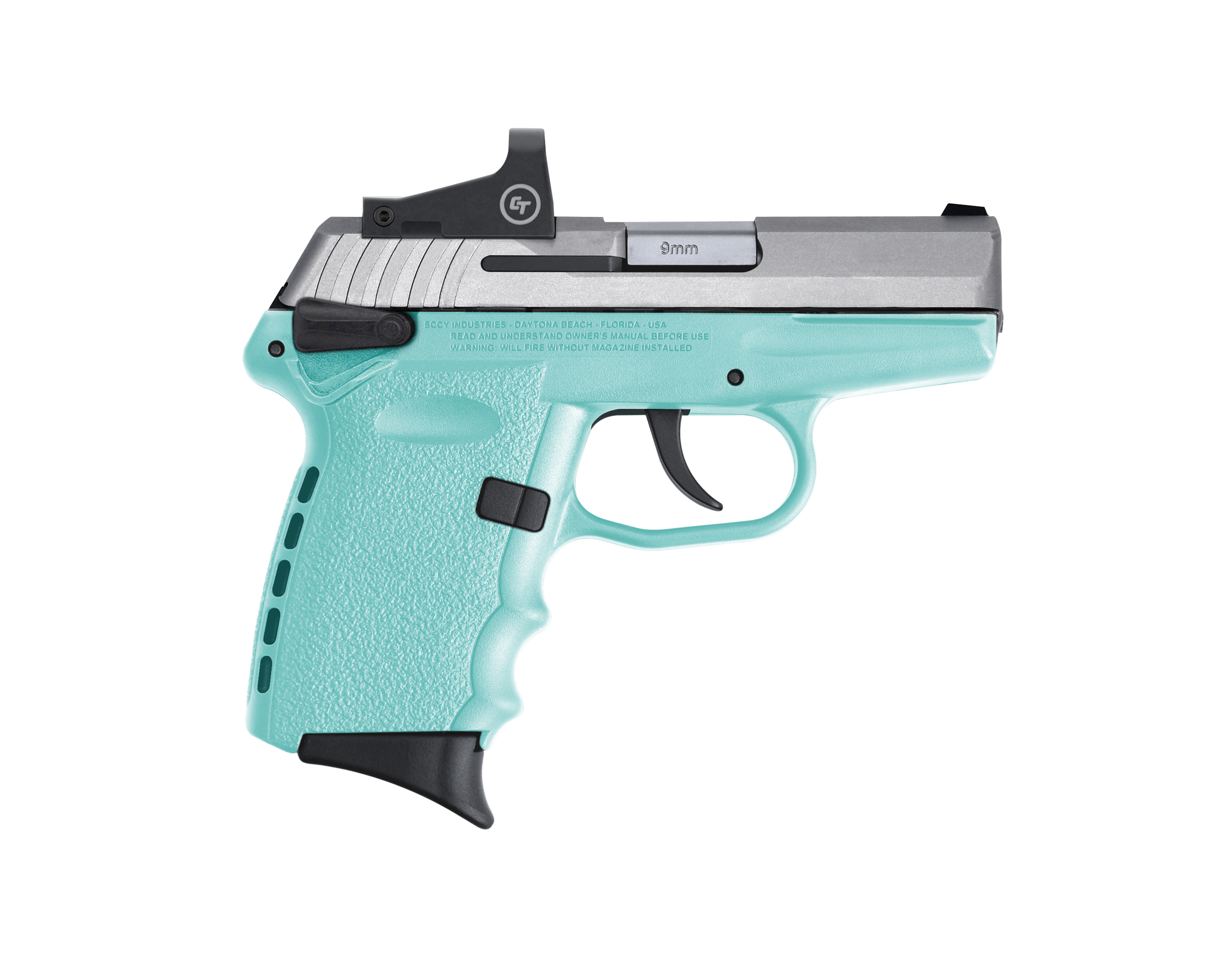 850013592180 Sccy Industries Cpx-1, Sccy Cpx-1ttsbrd 9mm Tt Slide Sblu Grip Rd Dot 10r