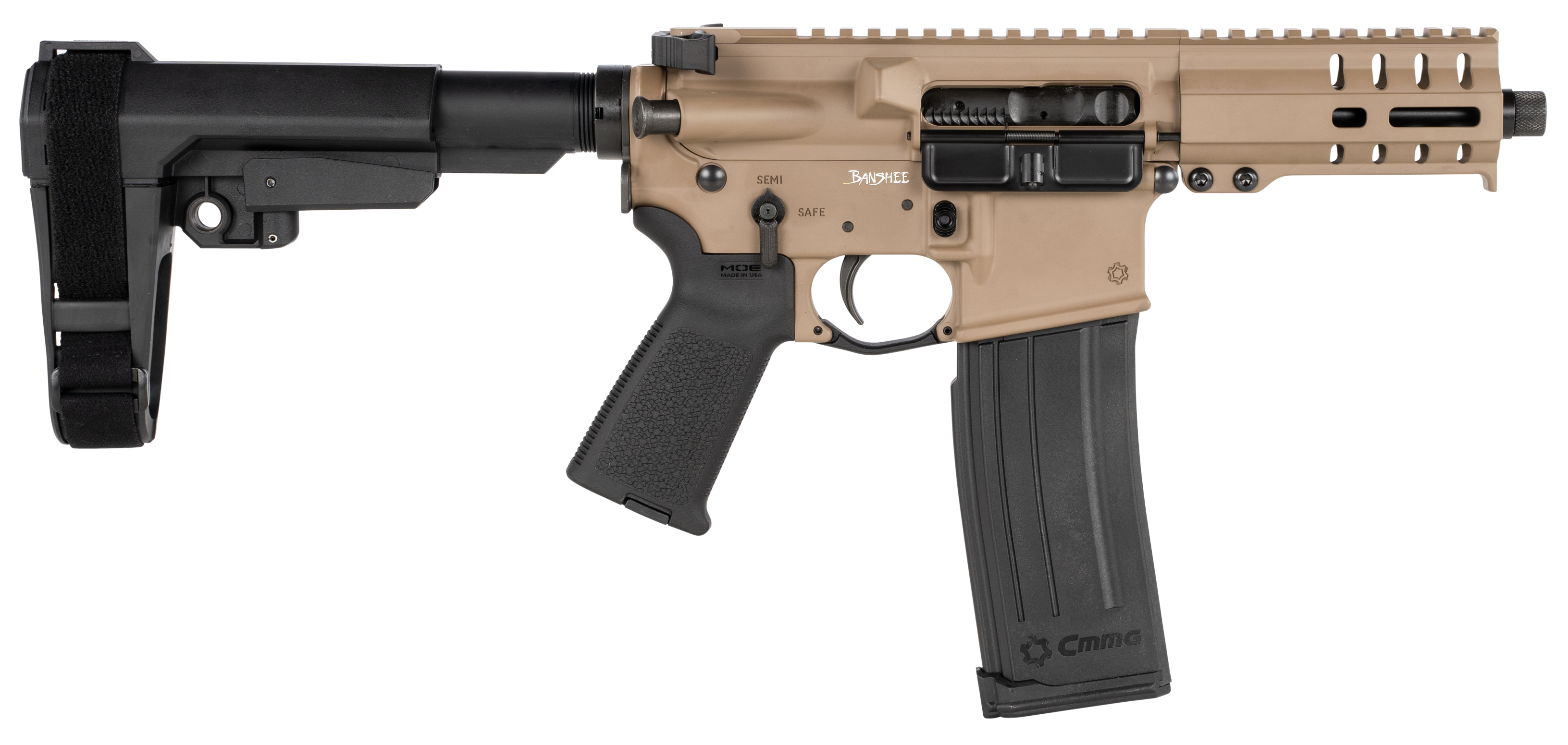 Cmmg Banshee 300, Cmmg 54a186a-fde Banshee 300 Mk4 5.7x28  Pstl  Fde