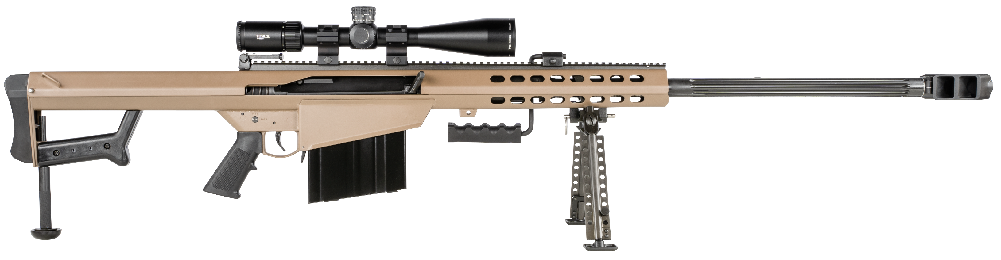 Barrett M82a1, Barr 18890 82a1 50bmg 29in Fde W/vor Pstii 5-25x50