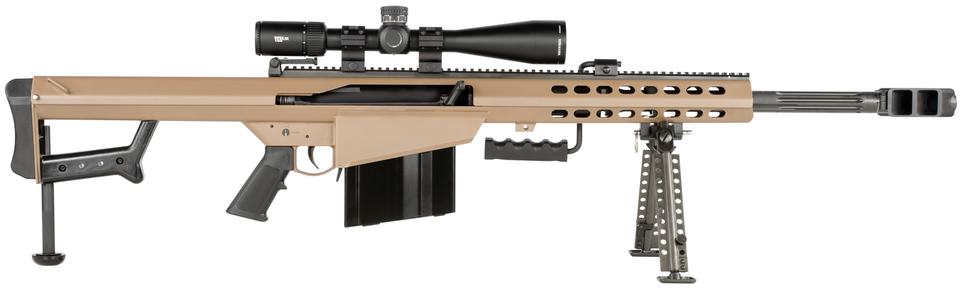 Barrett M82a1, Barr 18601 82a1 50bmg 20in Fde W/vor Pstii 5-25x50