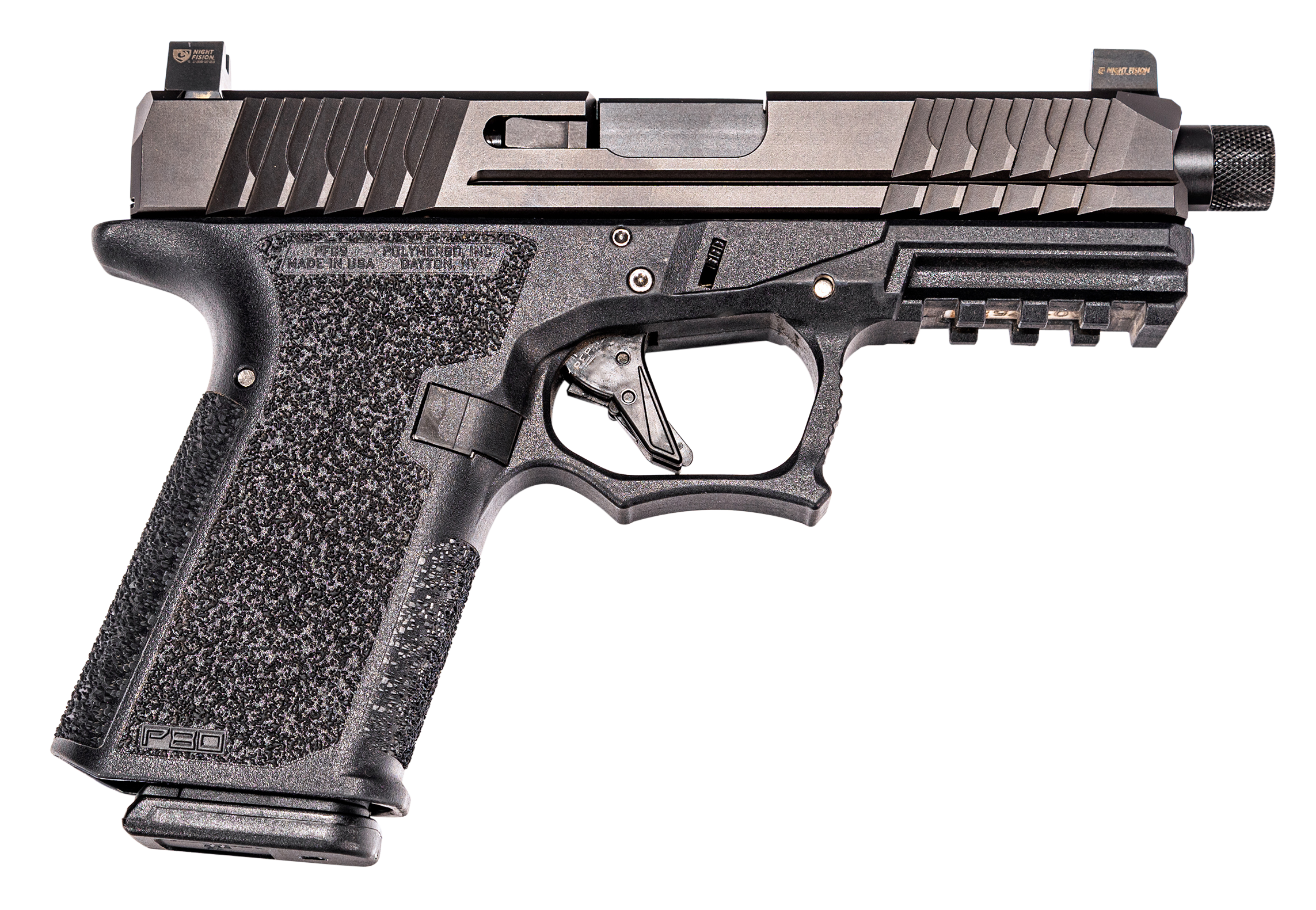 819925022550 Polymer80 Pfc9, P80 Pfc9-tfns-blk   Compact 9mm 15rd Blk/blk Ns