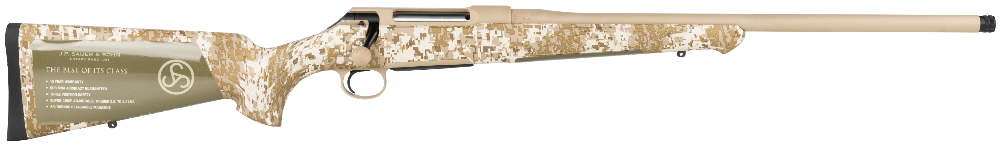 810496020723 Sauer 100, Sauer S1a65cb22 Atacamas 6.5cm Med H Thrded Barrel