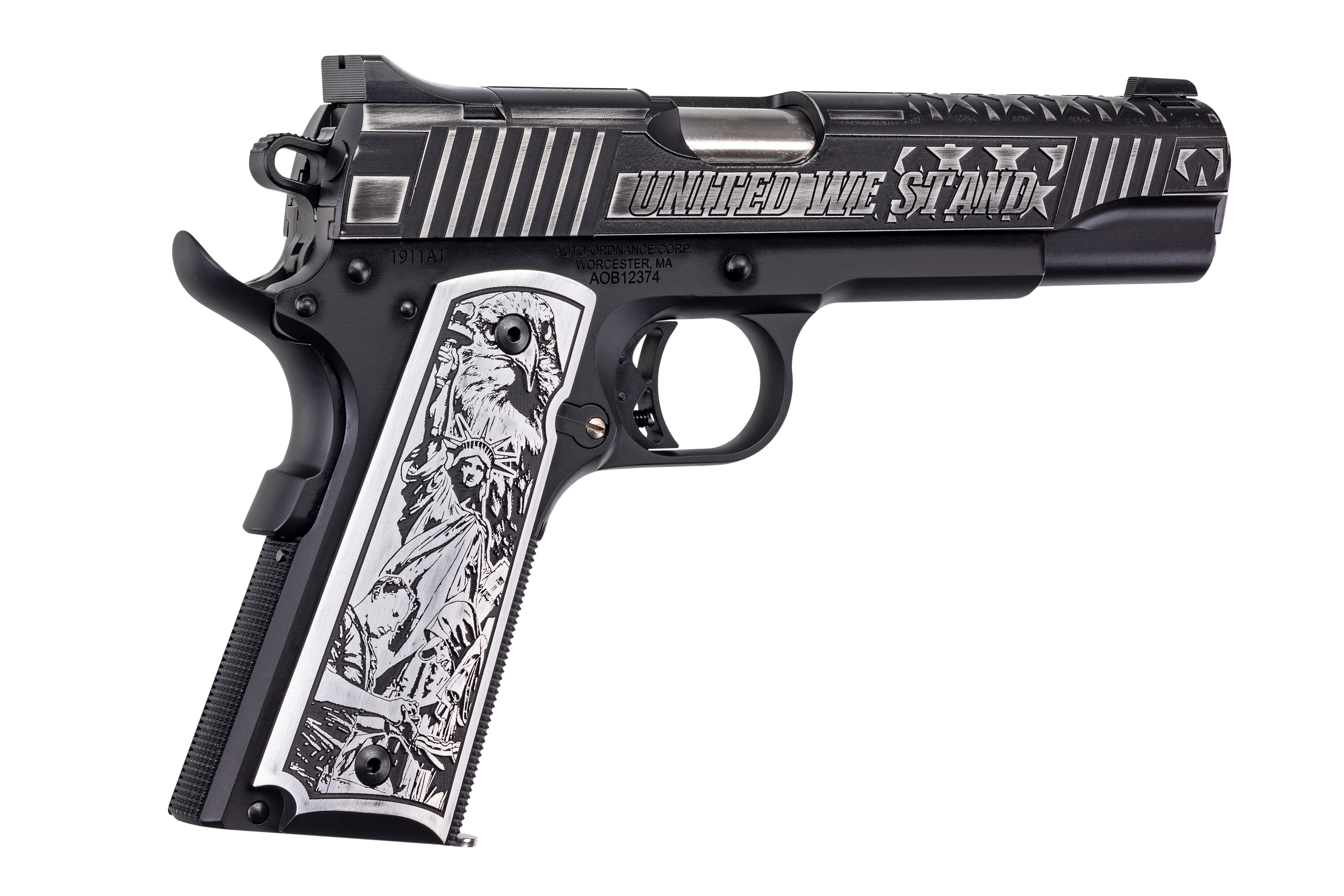 Auto Ordnance 1911, Auto 1911tcac5 1911 45 5in United We Stand Blk