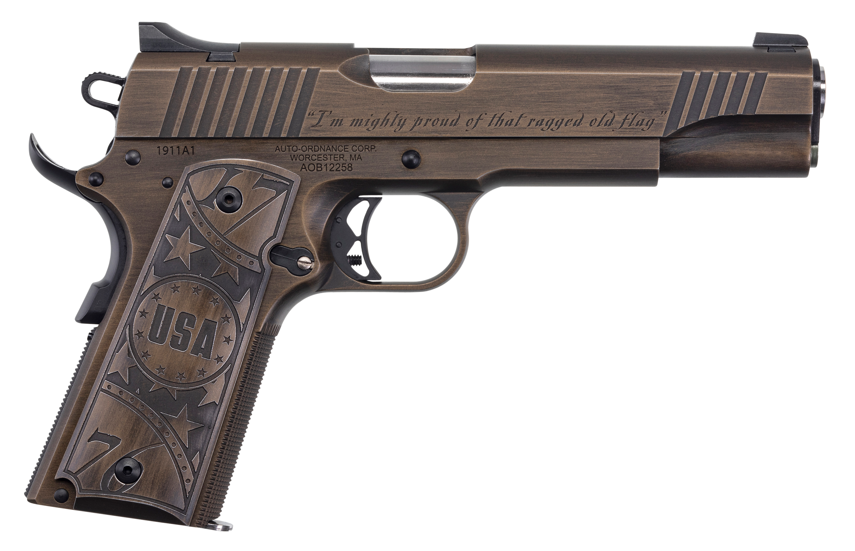Auto Ordnance 1911 A1, Auto 1911tcac11n 1911 45 Oldglry 5 7r Bb Blk