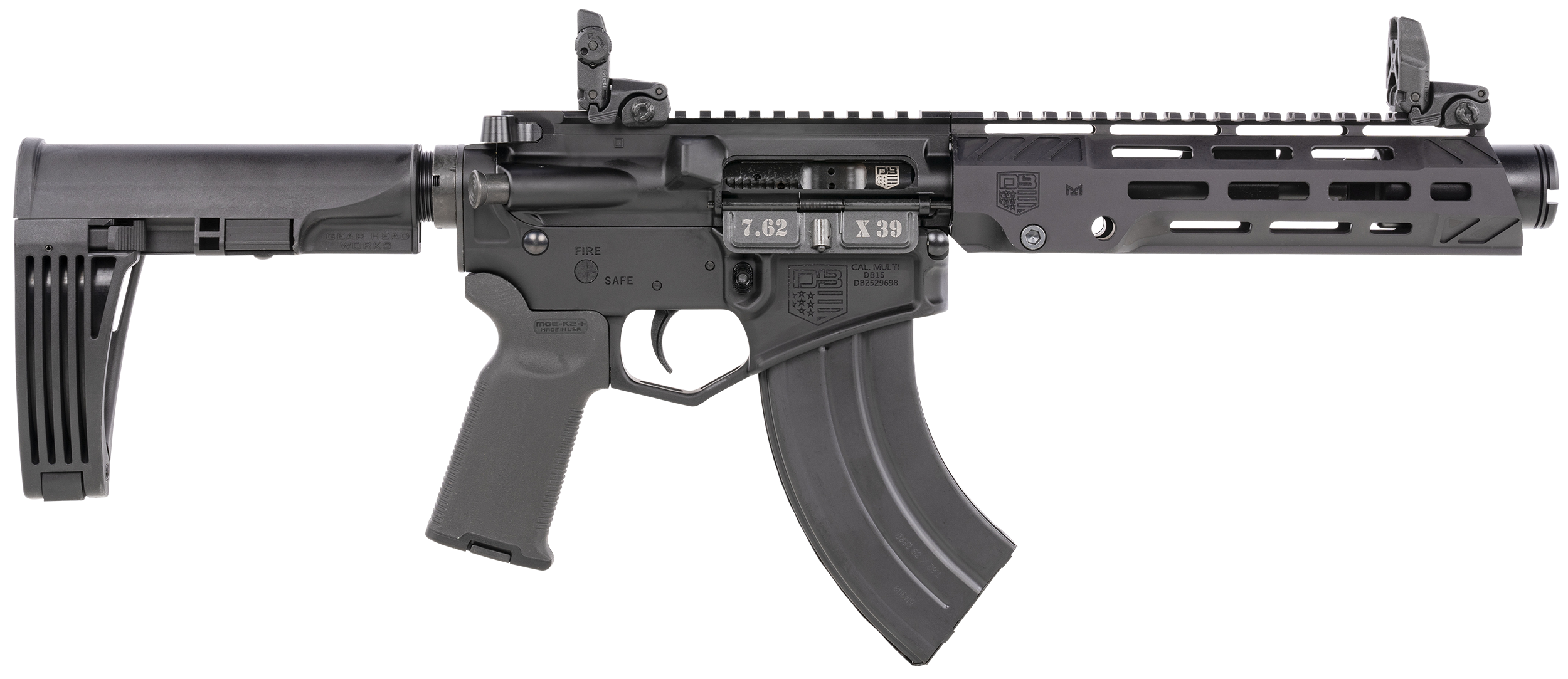 Diamondback Db15, Dia Db2062o001    7.62x39  7in 30r Pstl        Blk