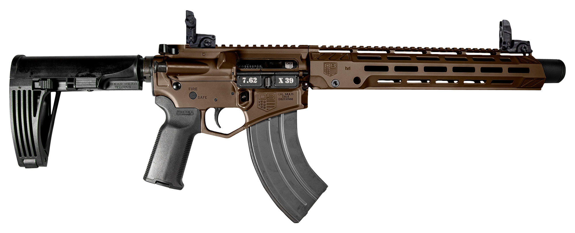 Diamondback Db15, Dia Db2064o071    7.62x39 10in 30r Pstl      Mdbrz
