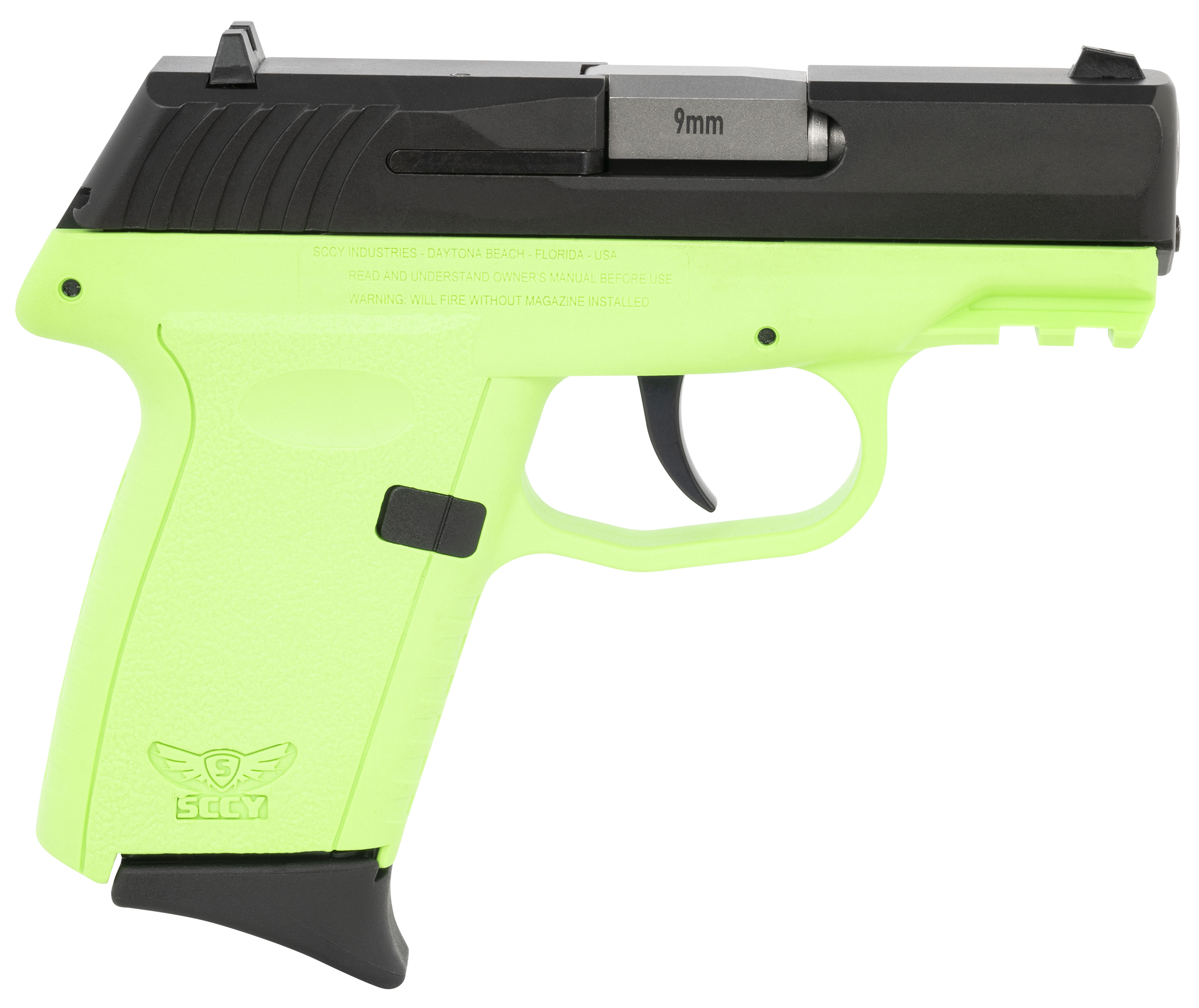 810099570182 Sccy Industries Cpx-2, Sccy Cpx-2cblgg3          9mm 3.1  10r Ns Blk/lime
