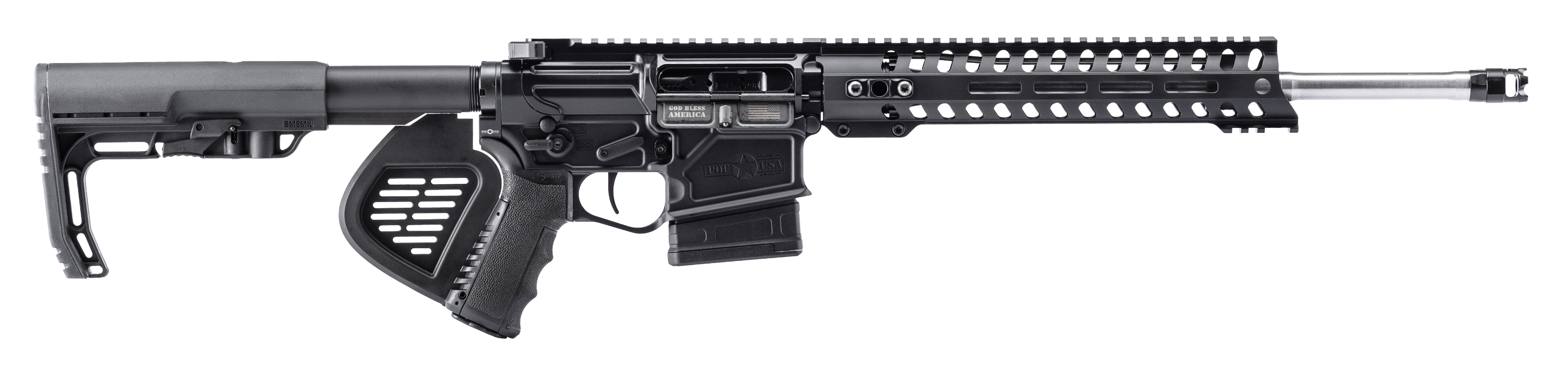 Patriot Ordnance Factory Rogue, Pof 01736 Rogue Rfle Di Ca    16 11m Rail 6.5  Blk